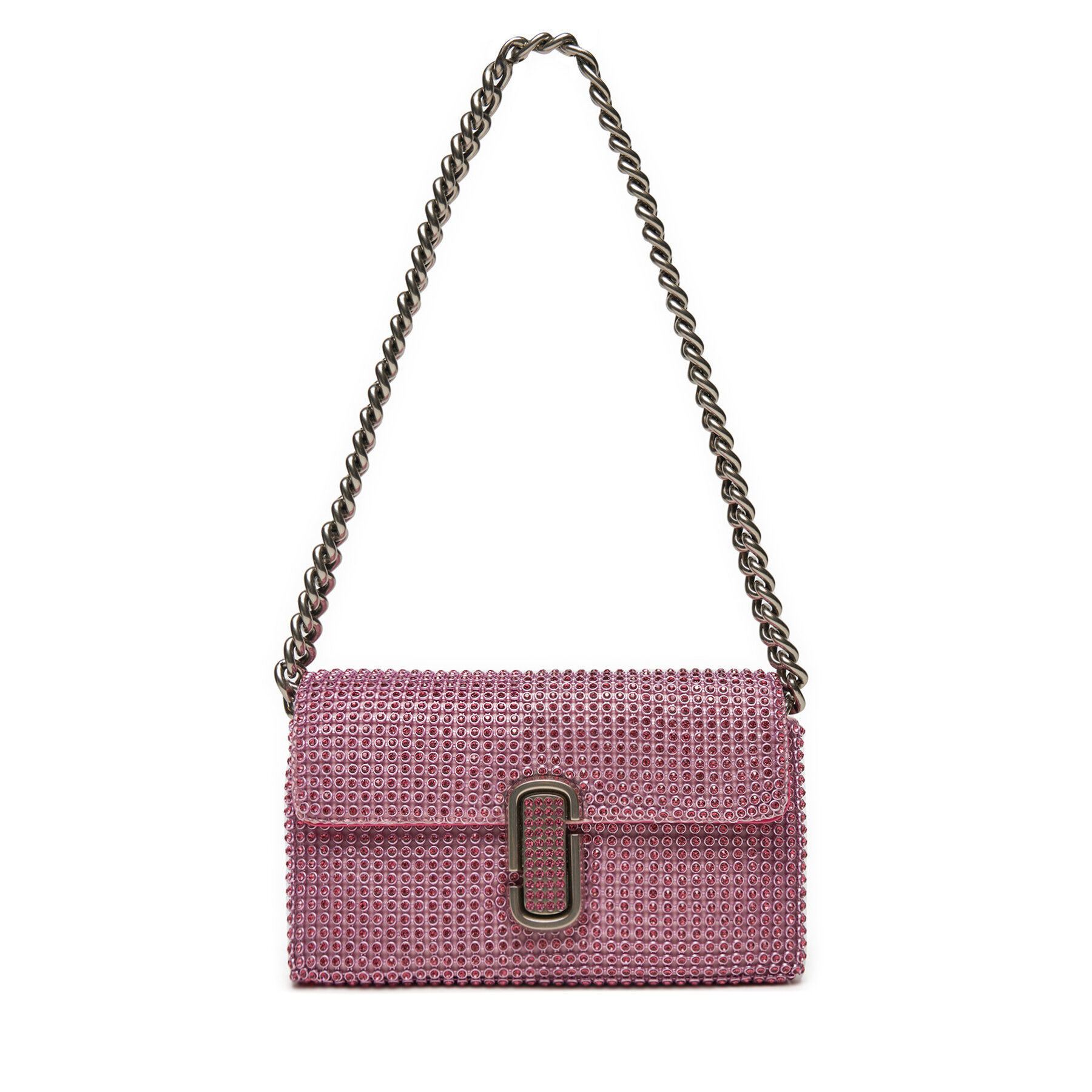 Damska Torebka Marc Jacobs Srebrny The Rhinestone J Marc Mini Shoulder Bag H912M06RE22