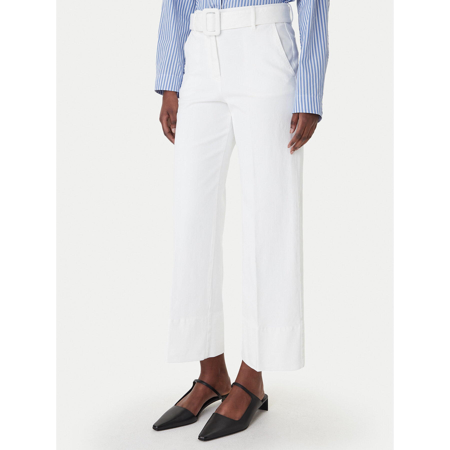 Marella Stoffhose Nicchia 2613131074 Weiß Regular Fit