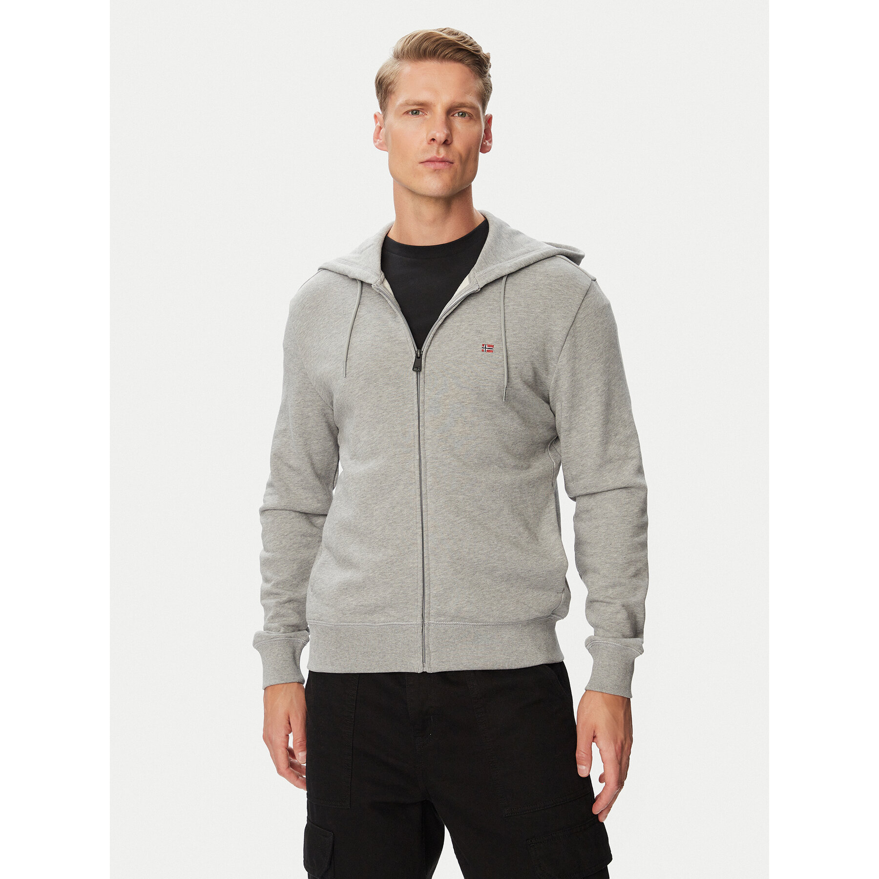 Napapijri Sweatshirt Balis Fzh NP0A4HHV Grau Regular Fit