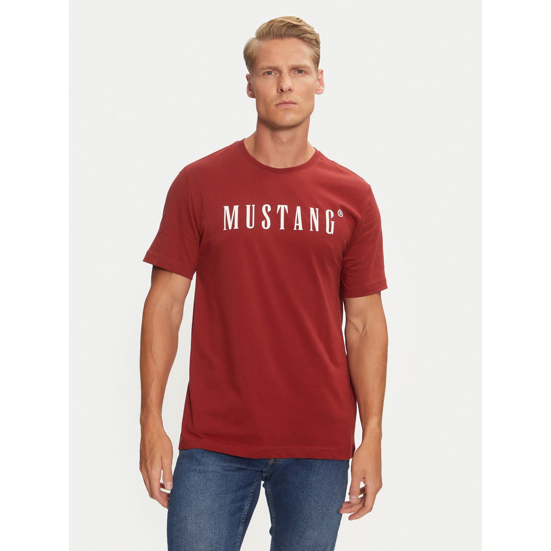 Mustang T-shirt Austin 1014695 Rosso Regular Fit