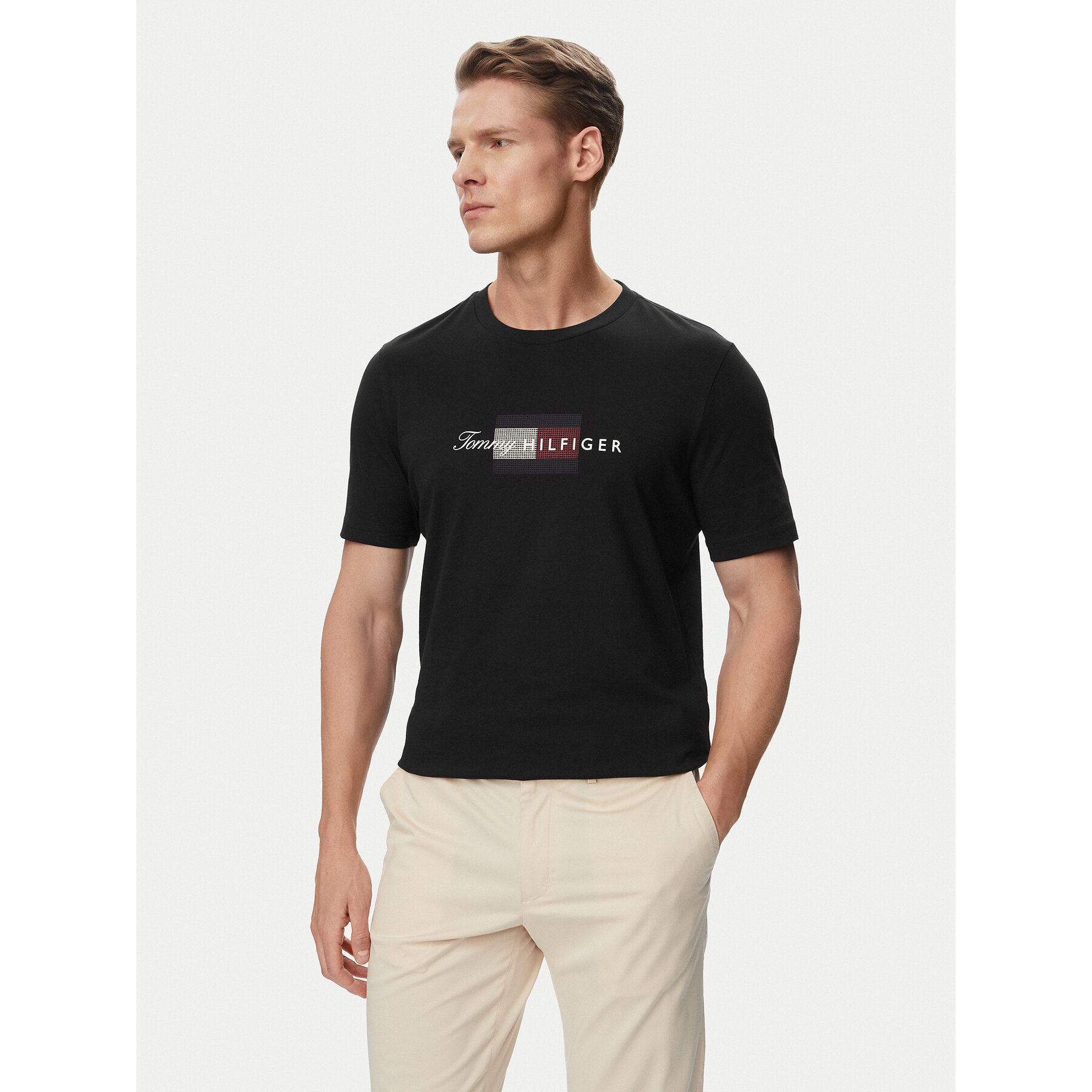 Tommy Hilfiger T-Shirt MW0MW43226 Schwarz Regular Fit