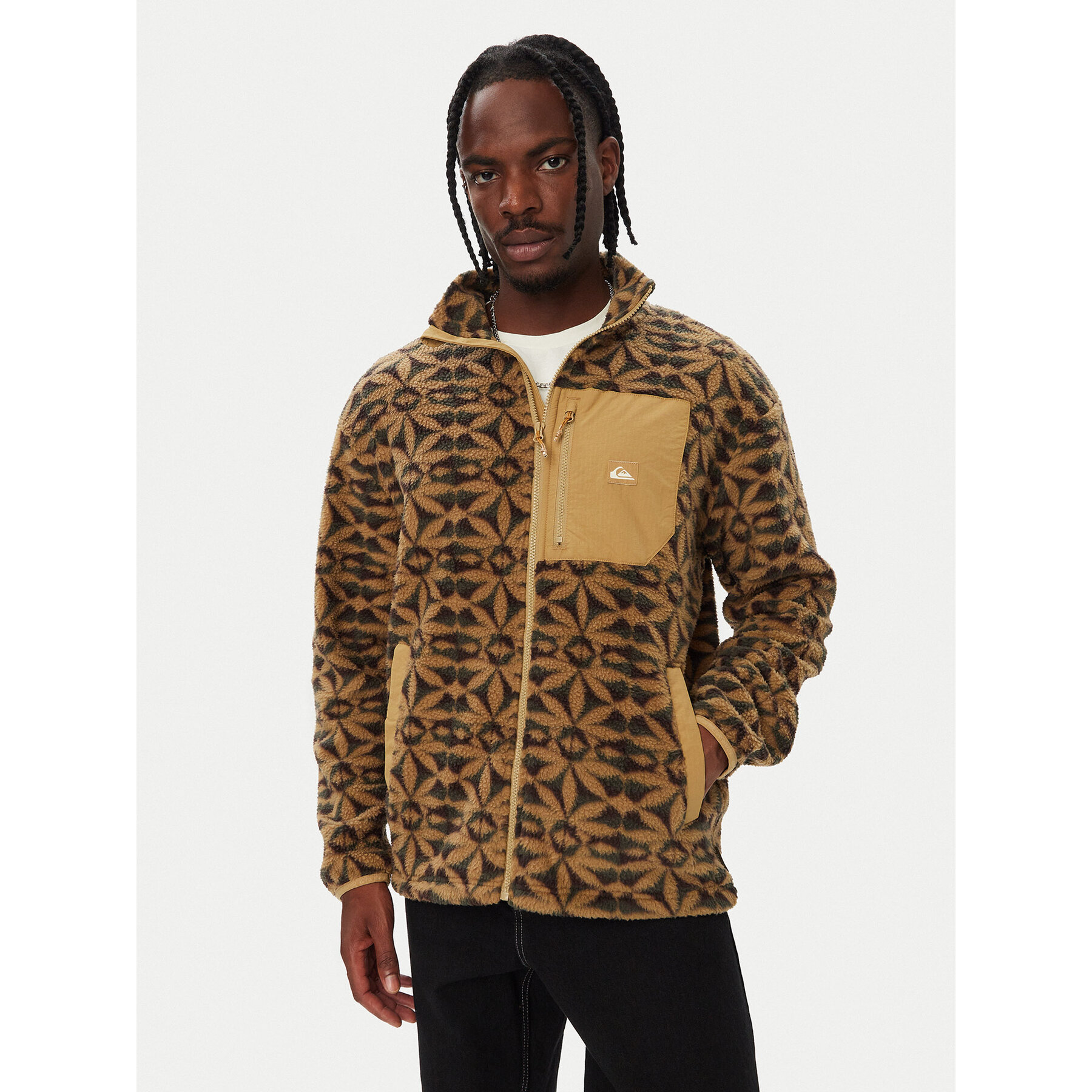 Quiksilver Fleecejacke EQYPF03066 Hellbraun Regular Fit
