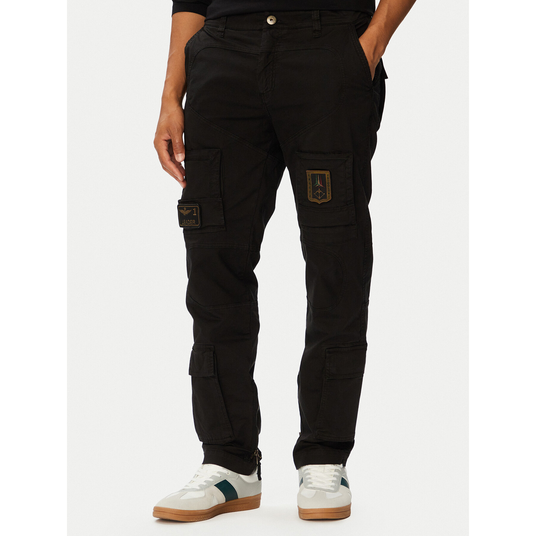 Aeronautica Militare Cargohose 262PA1387UCT01493 Schwarz Regular Fit