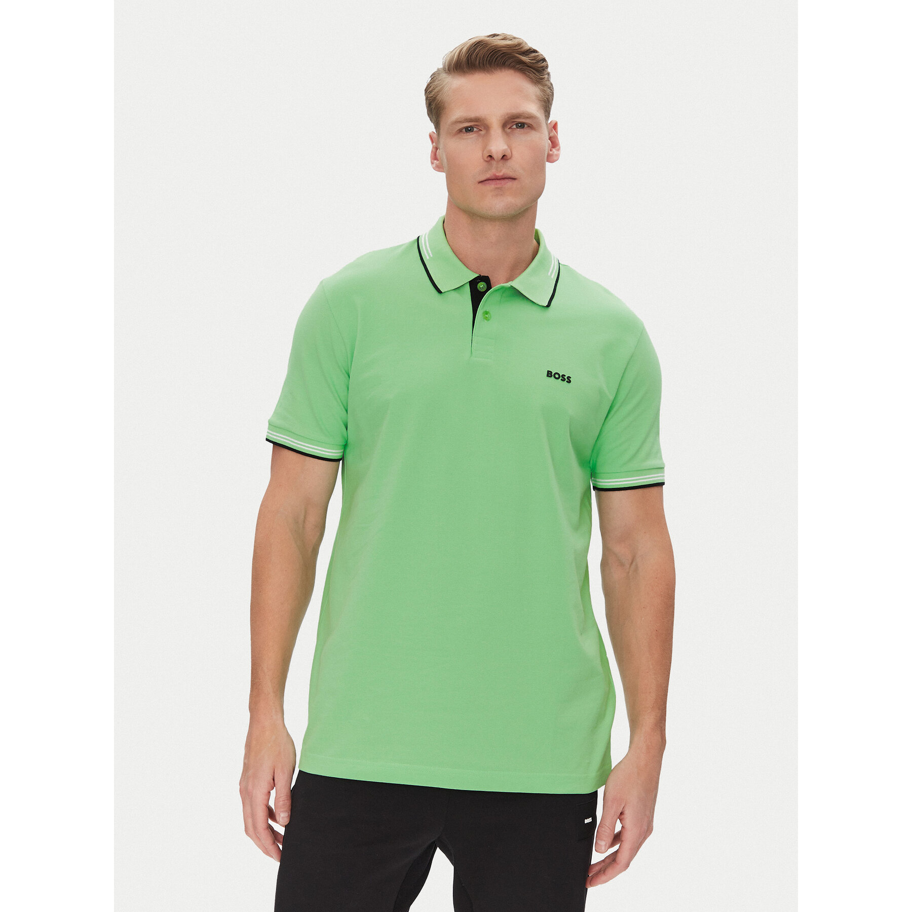 BOSS Polo Paul 50506193 Verde Slim Fit