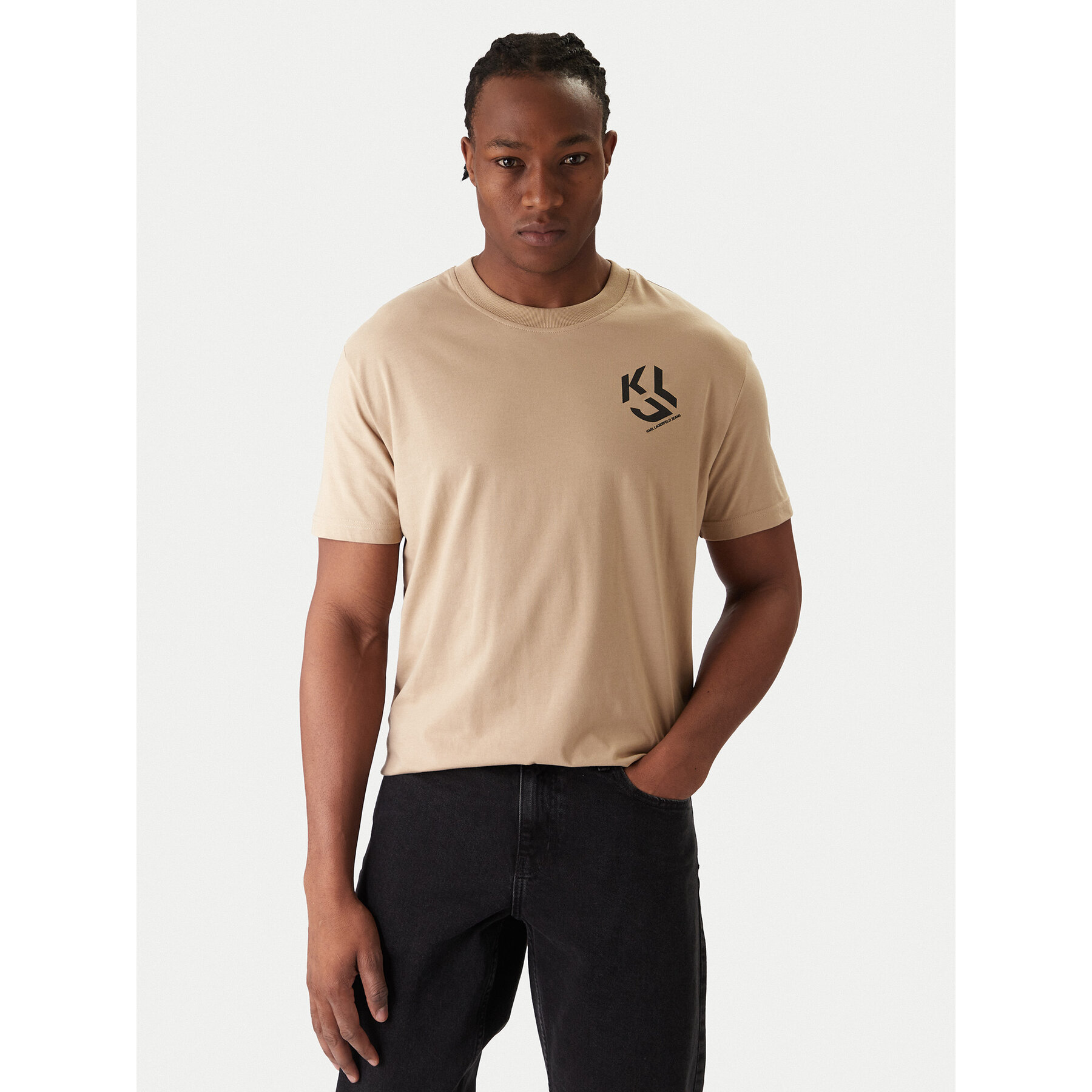 Karl Lagerfeld Jeans Camiseta A2M17072 Beis Regular Fit