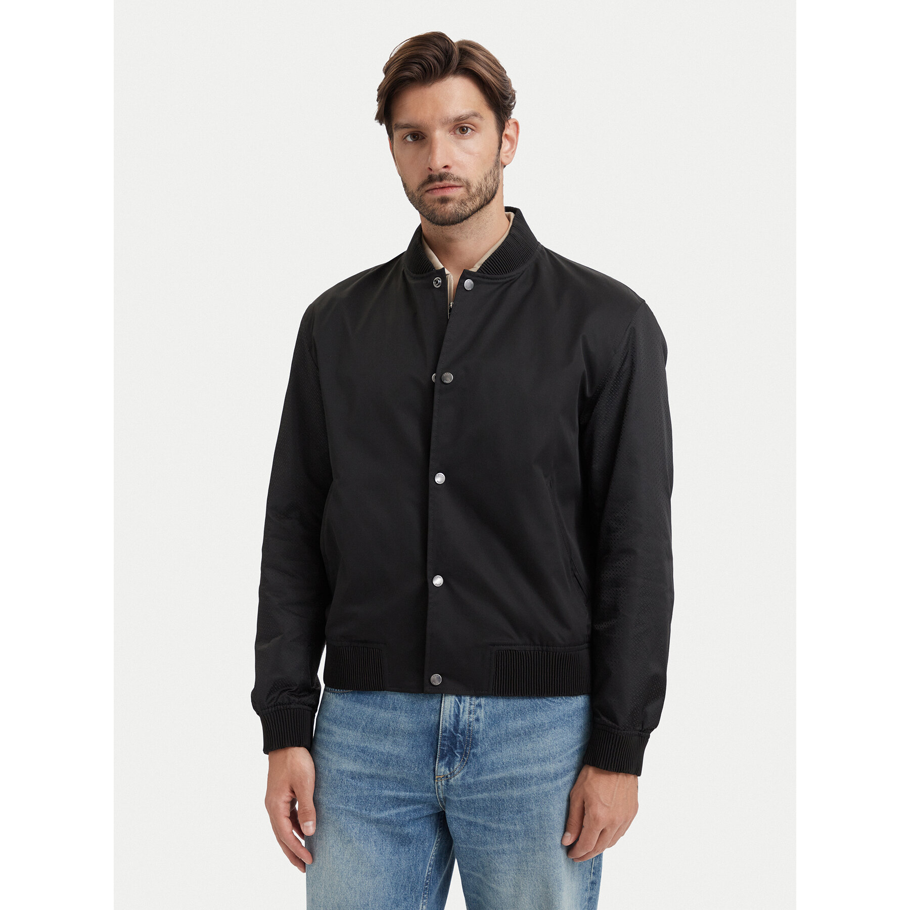 BOSS Bomberjacke H-Covor 50564412 Schwarz Relaxed Fit