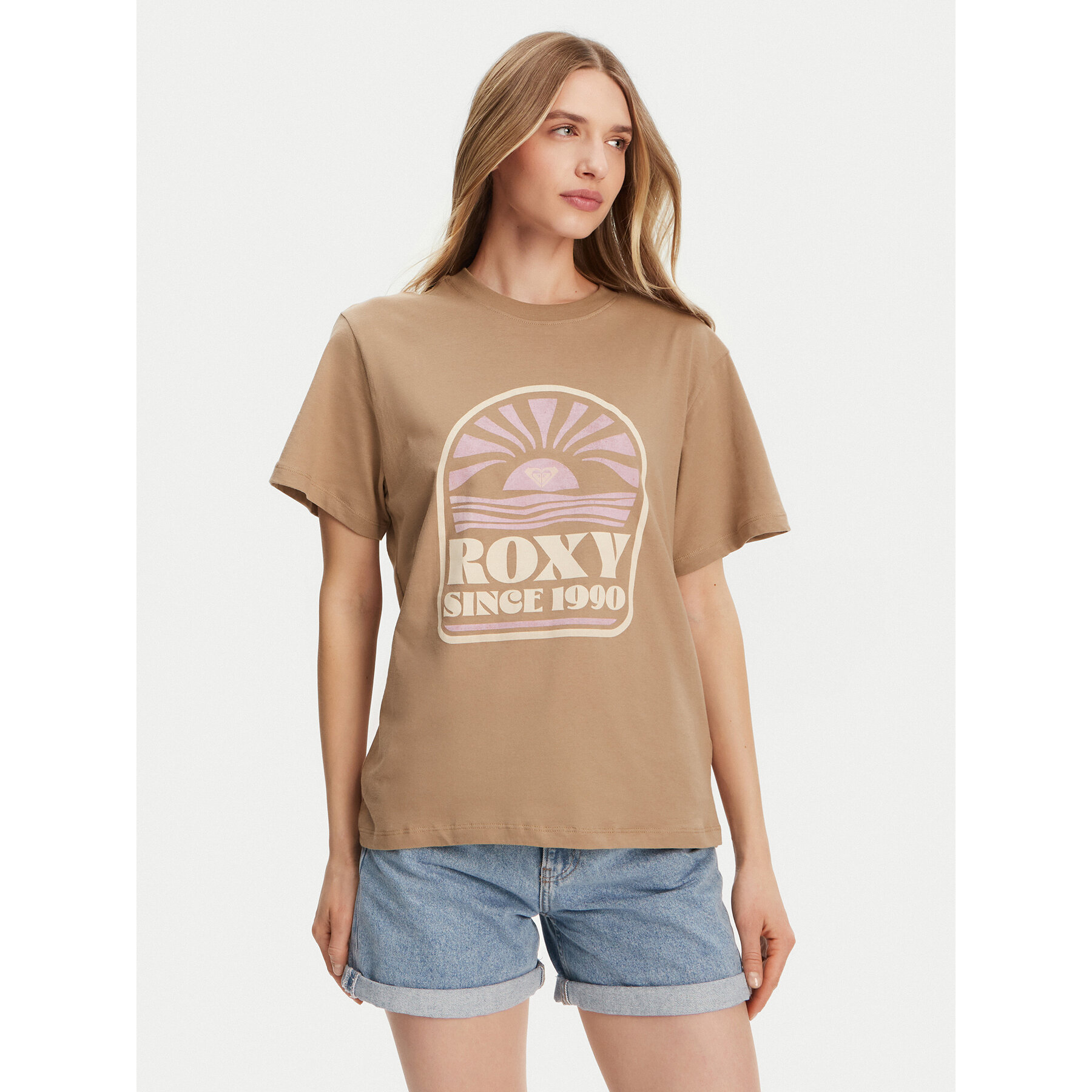Roxy Roxy T-Shirt ERJZT05912 Καφέ Regular Fit