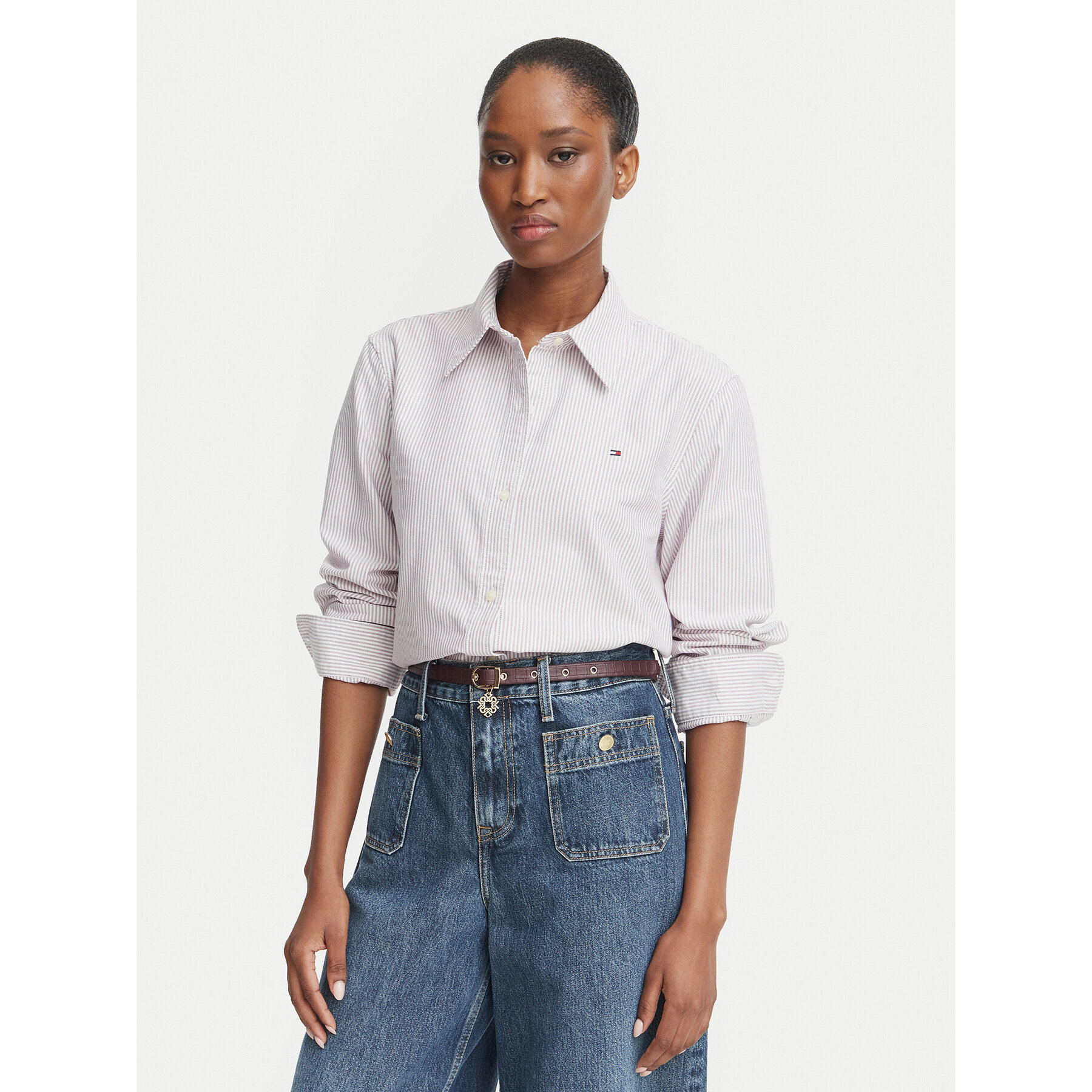 Tommy Hilfiger Hemd WW0WW46111 Dunkelrosa Relaxed Fit