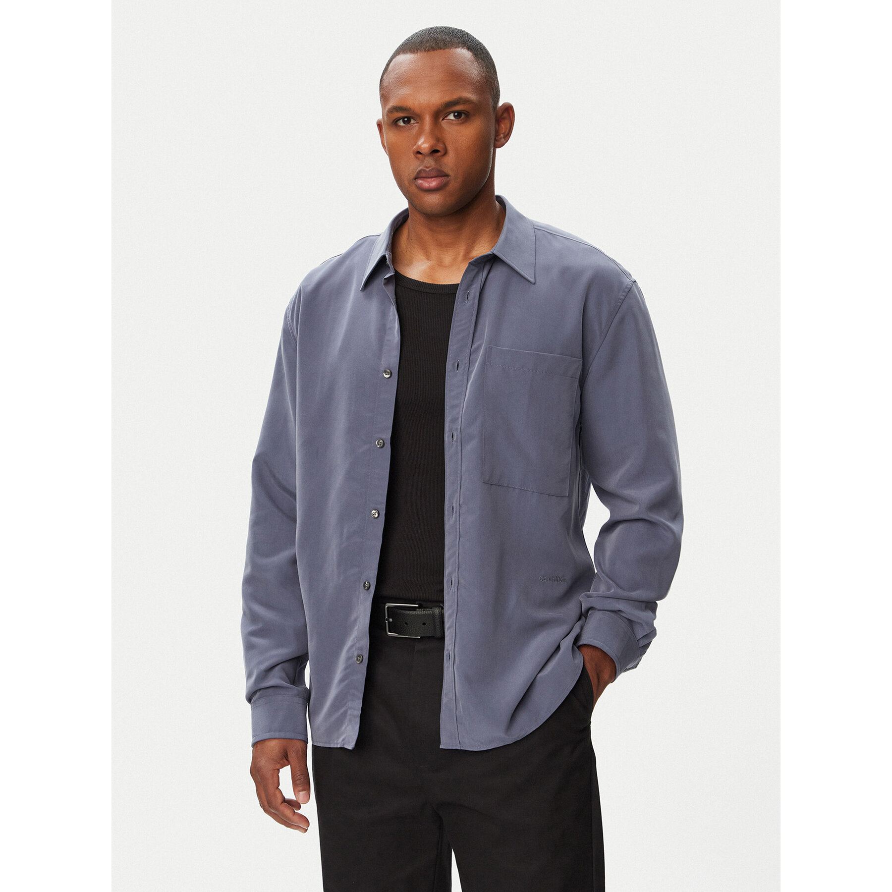 Calvin Klein Hemd Ls Drapey LV04LF113G Violett Regular Fit