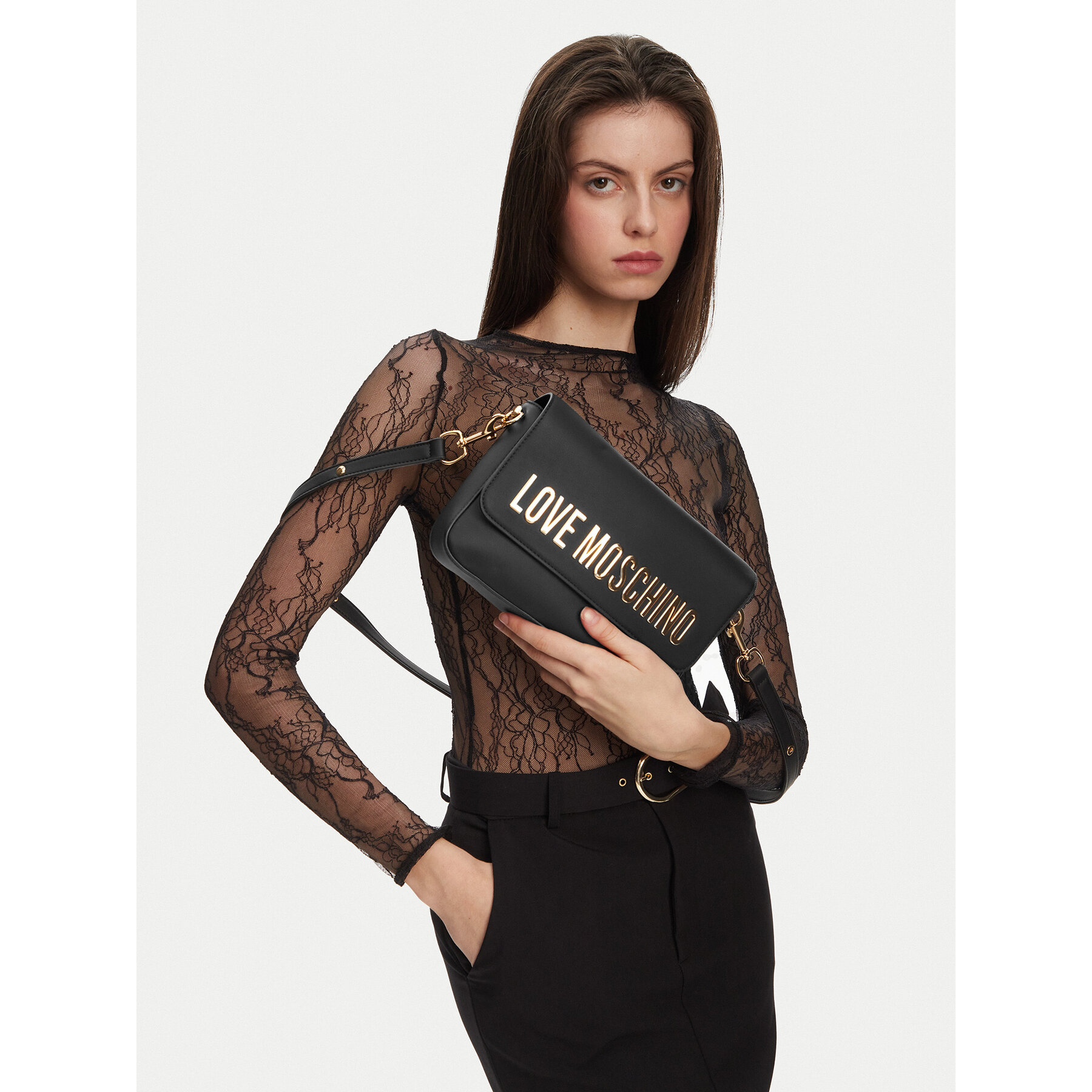 Geantă LOVE MOSCHINO JC4023PP1MKD0000 Negru