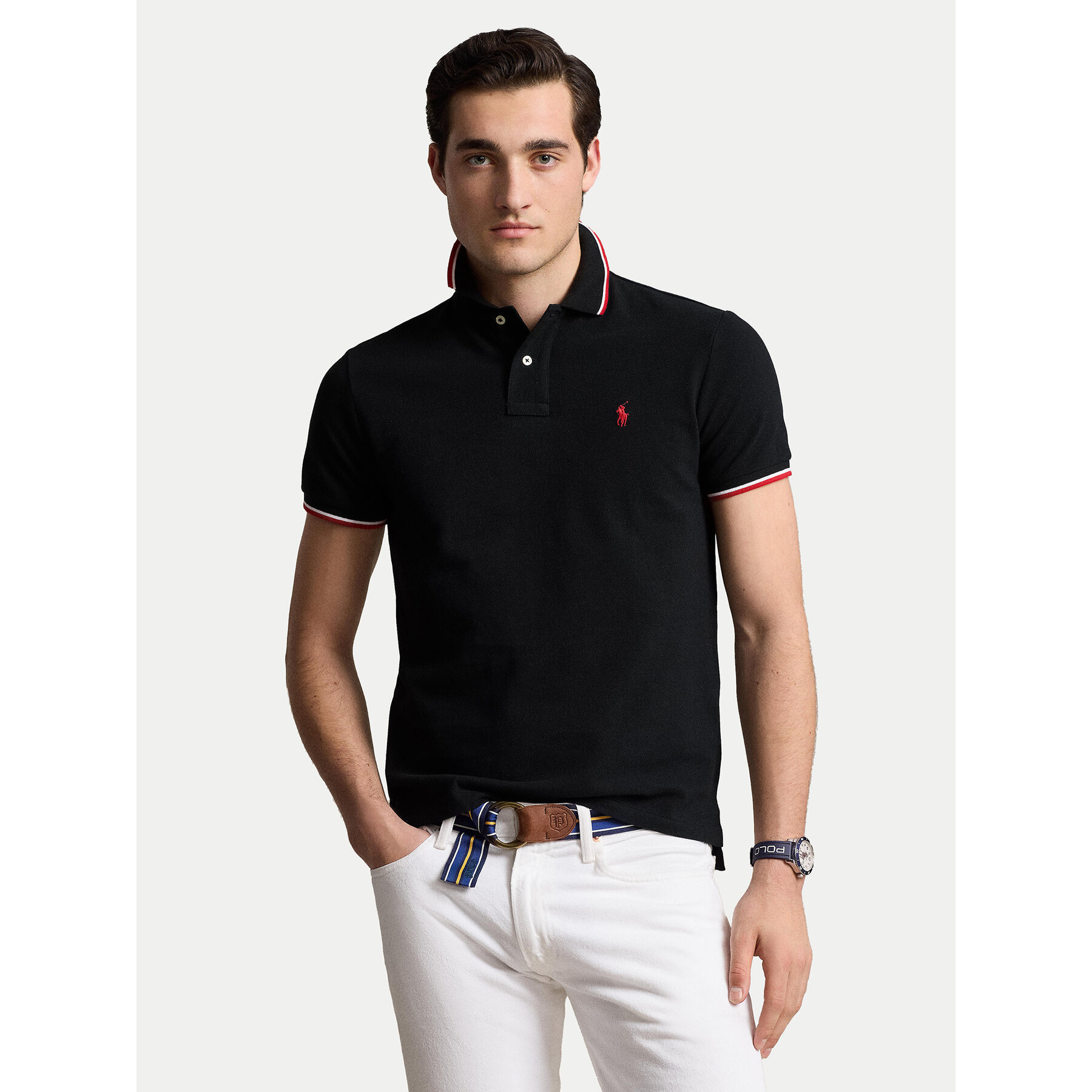 Polo Ralph Lauren Polo Ssl 710842621001 Μαύρο Slim Fit