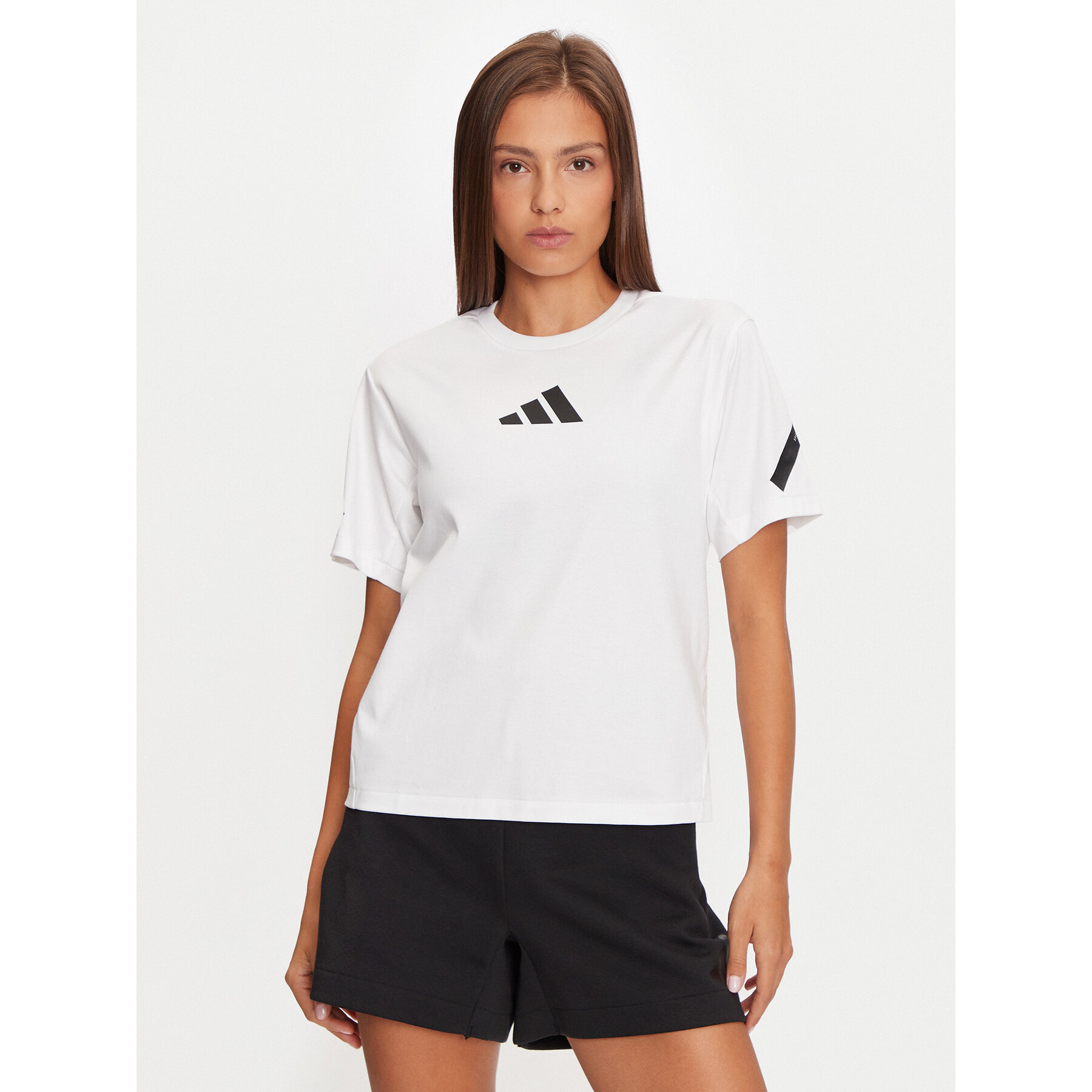 adidas T-Shirt Z.N.E. JE7857 Λευκό Regular Fit