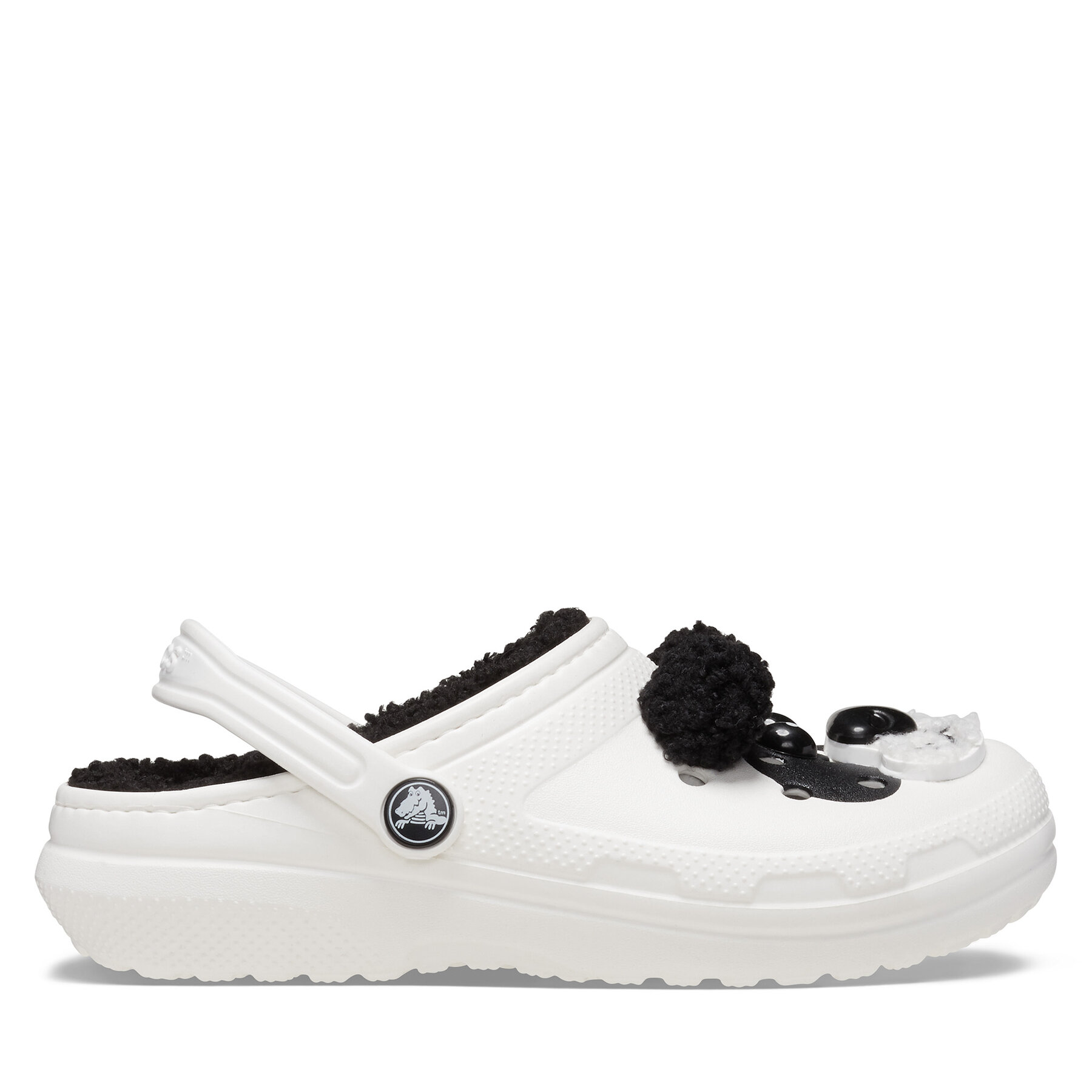 Mules / sandales de bain Crocs Classic Lined Iam Panda Bear Clog K 210400 Blanc