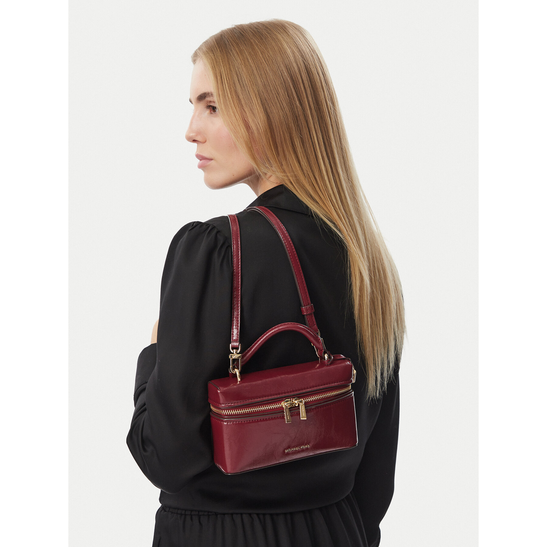 Kabelka MICHAEL Michael Kors Jana 32F6G2RC5L Bordó