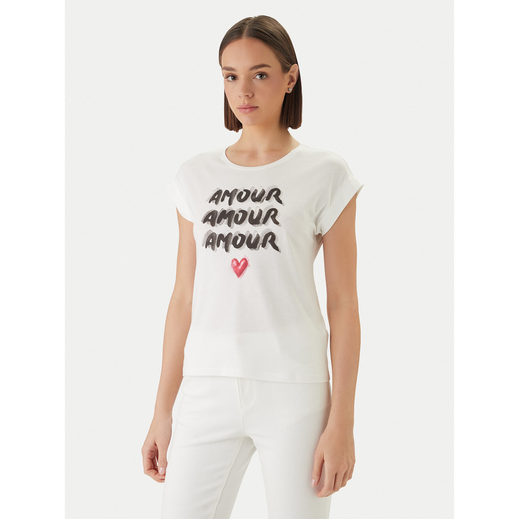 Morgan T-Shirt 261-DOUR Λευκό Regular Fit