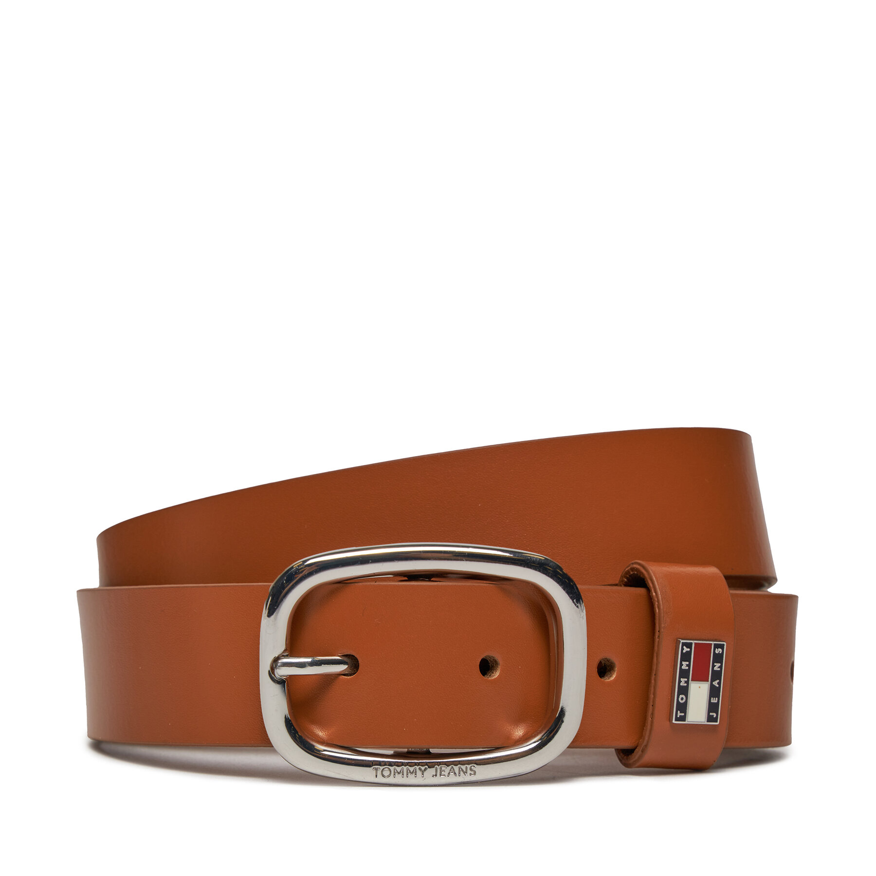 Ženski remen Tommy Jeans Tjw Oval 3.0 AW0AW15836 Smeđa