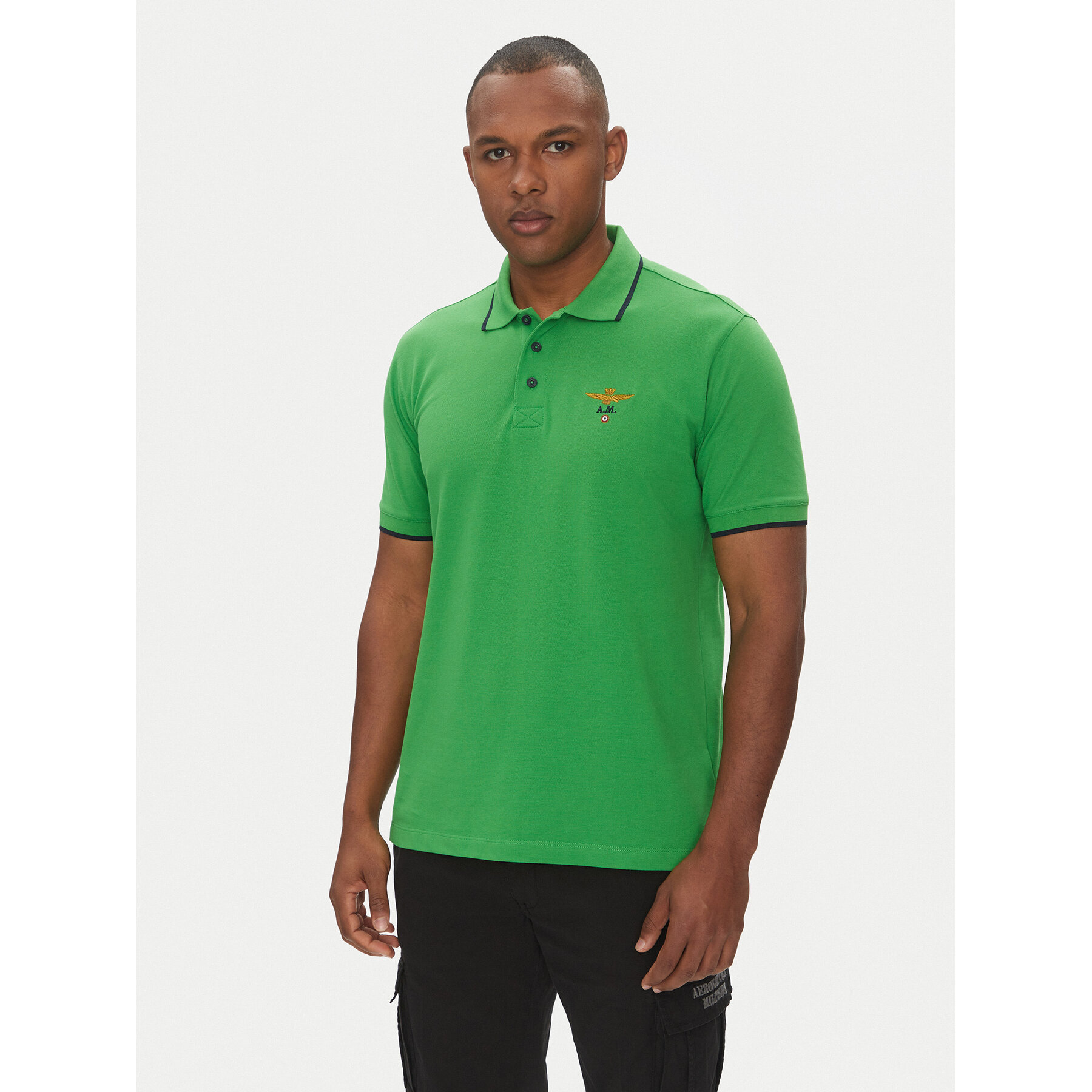 Aeronautica Militare Polo 251PO1308P82 Verde Regular Fit