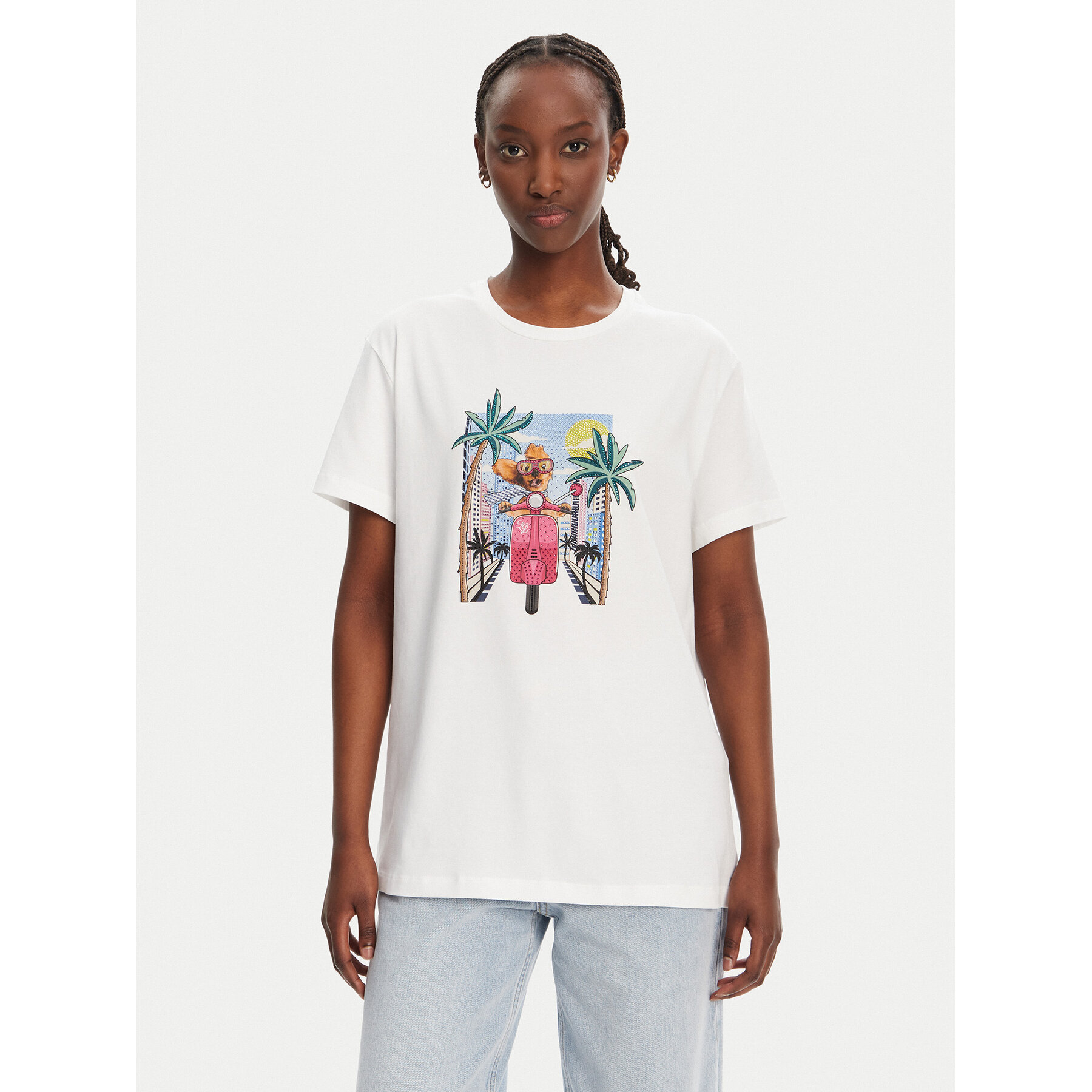 Liu Jo T-shirt WA5260 JS003 Bianco Regular Fit