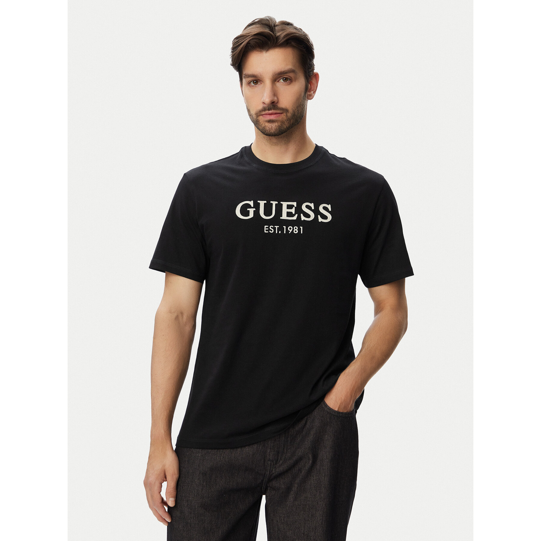 Guess T-shirt M6YI41 K4227 Crna Regular Fit