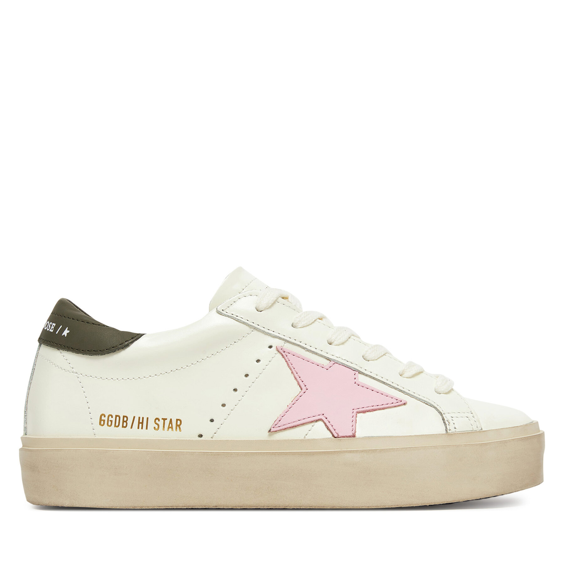 Női Sportcipő GOLDEN GOOSE, Méret: 39, Ekru, Hi Star Classic With List GWF00118.F006872.12170