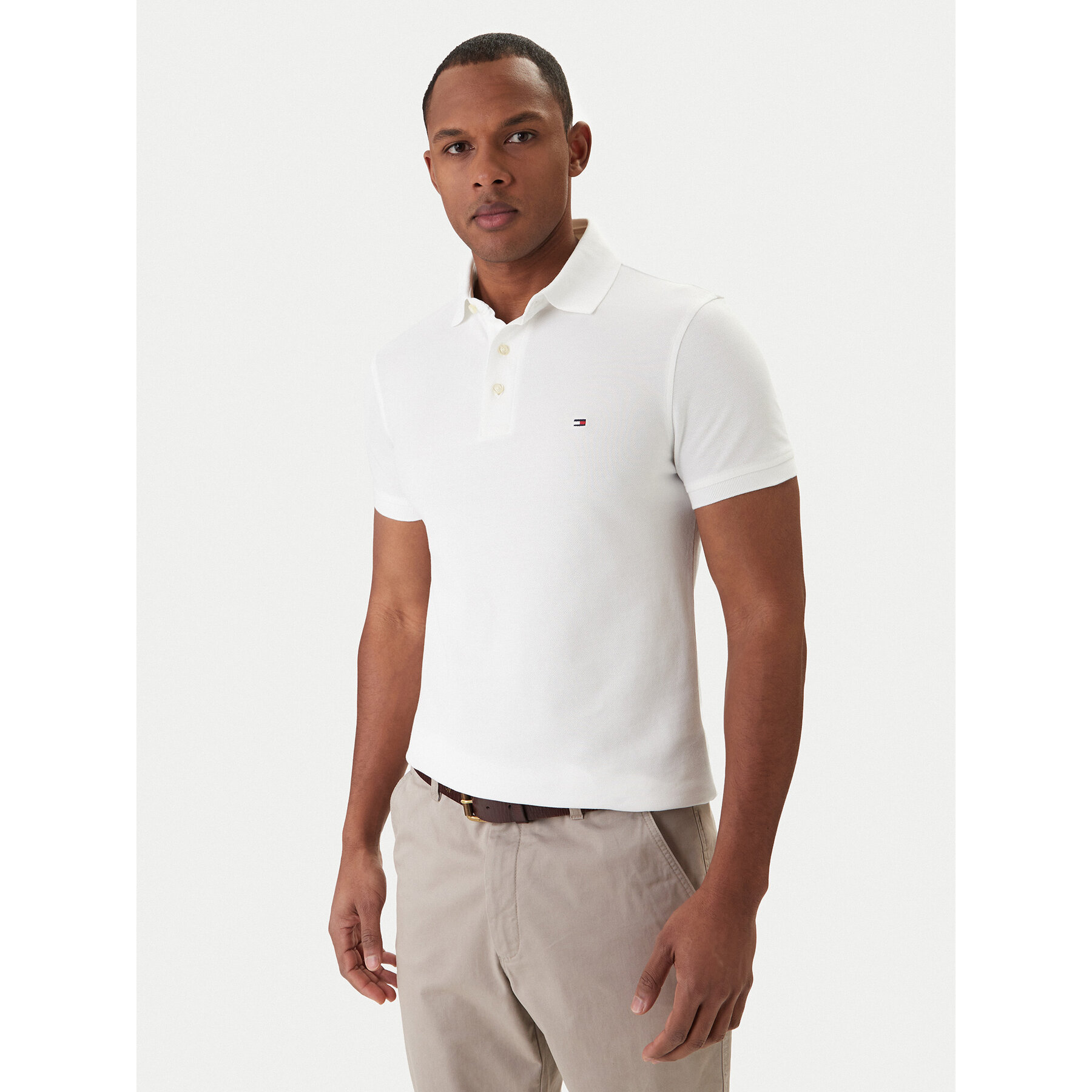 Tommy Hilfiger Polo 1985 MW0MW17771 Λευκό Slim Fit