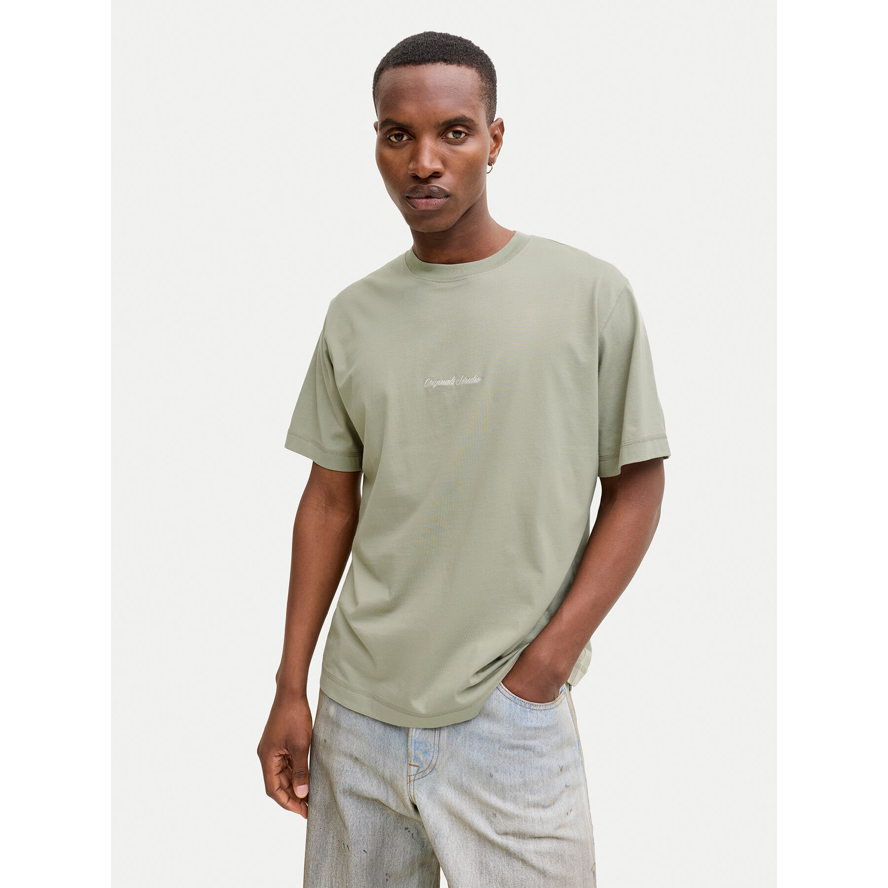 Jack & Jones T-Shirt Norrebro Emb 12282892 Grün Regular Fit