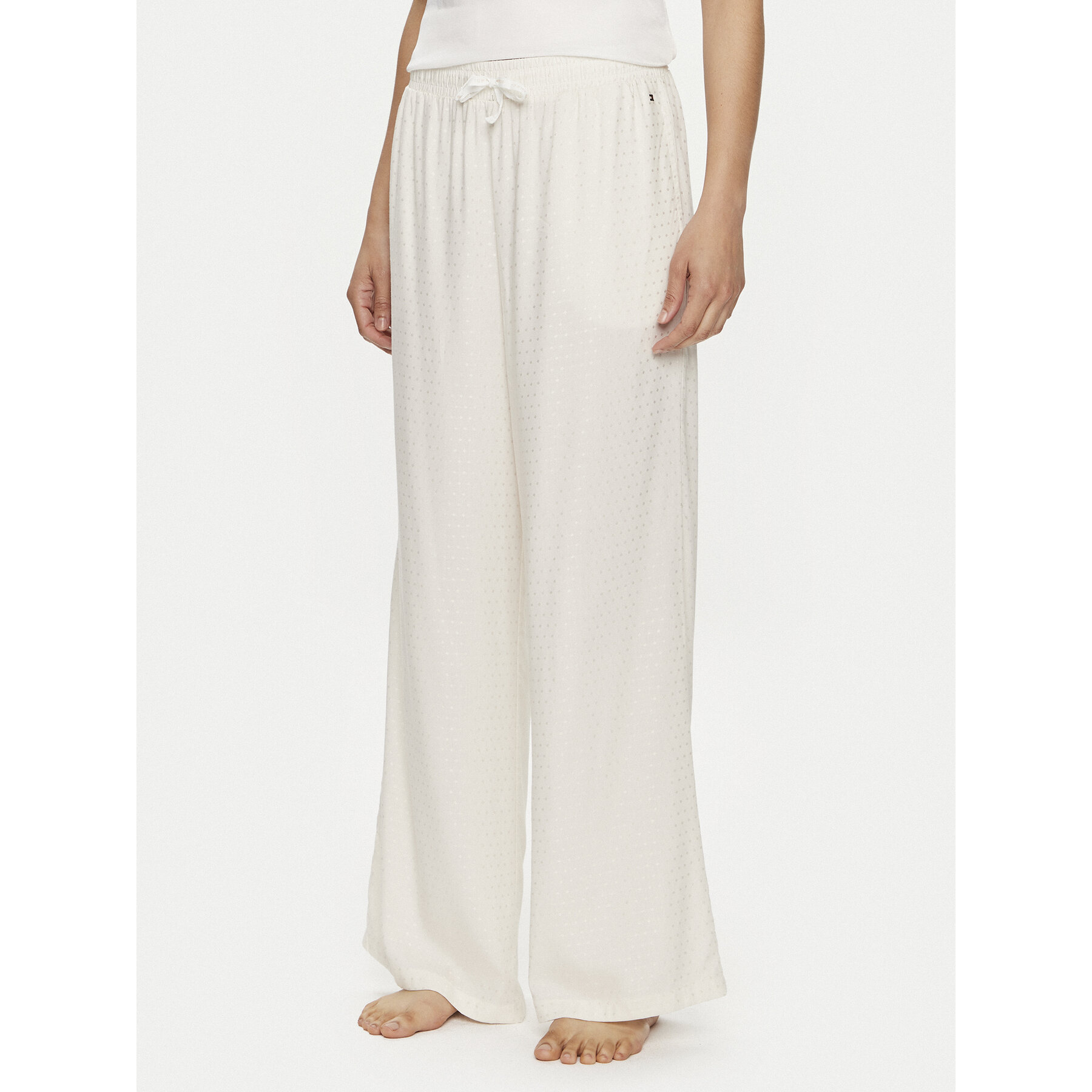 Tommy Hilfiger Παντελόνι πιτζάμας UW0UW05230 Εκρού Relaxed Fit