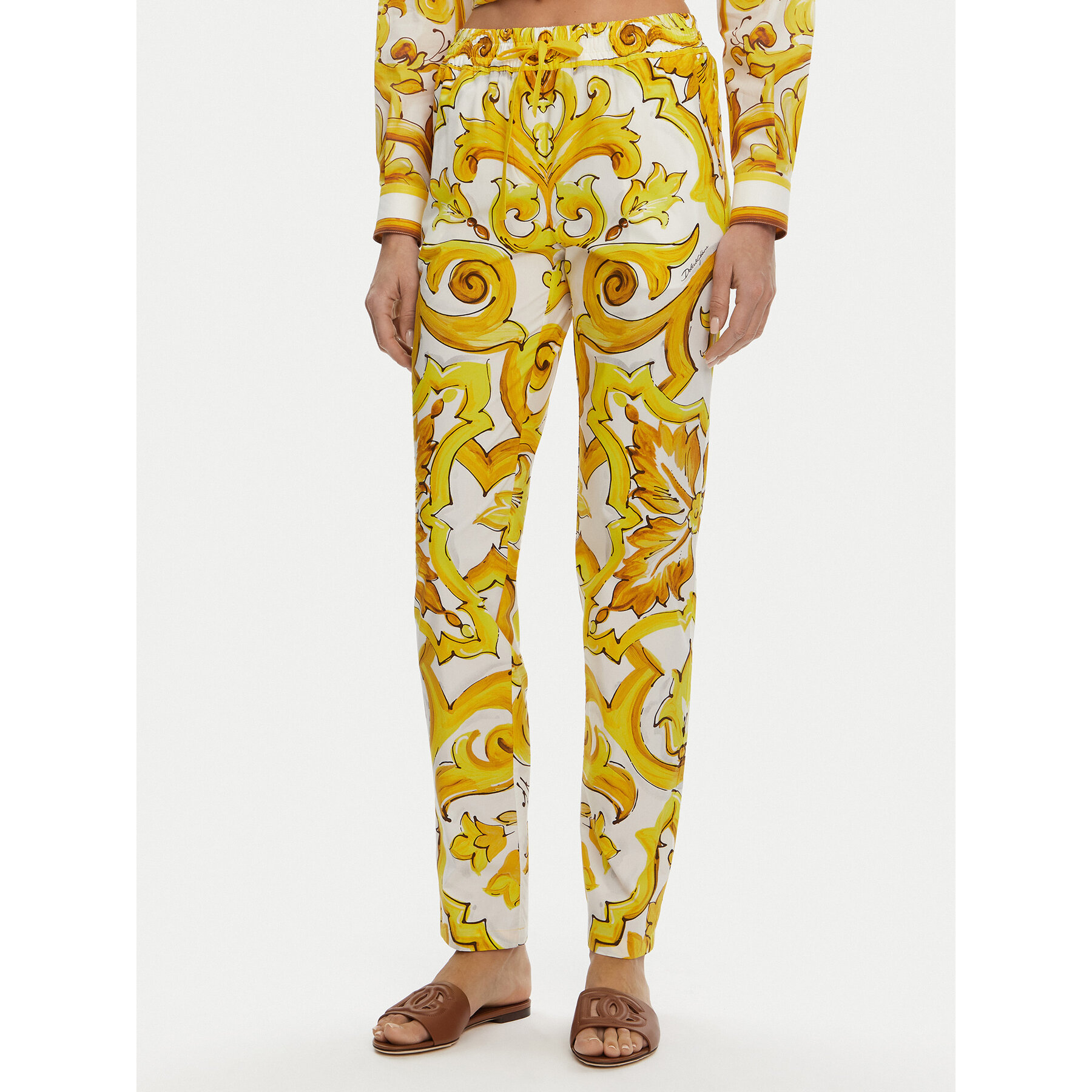 Dolce&Gabbana Stoffhose FTC4PT HH5EA Gelb Regular Fit
