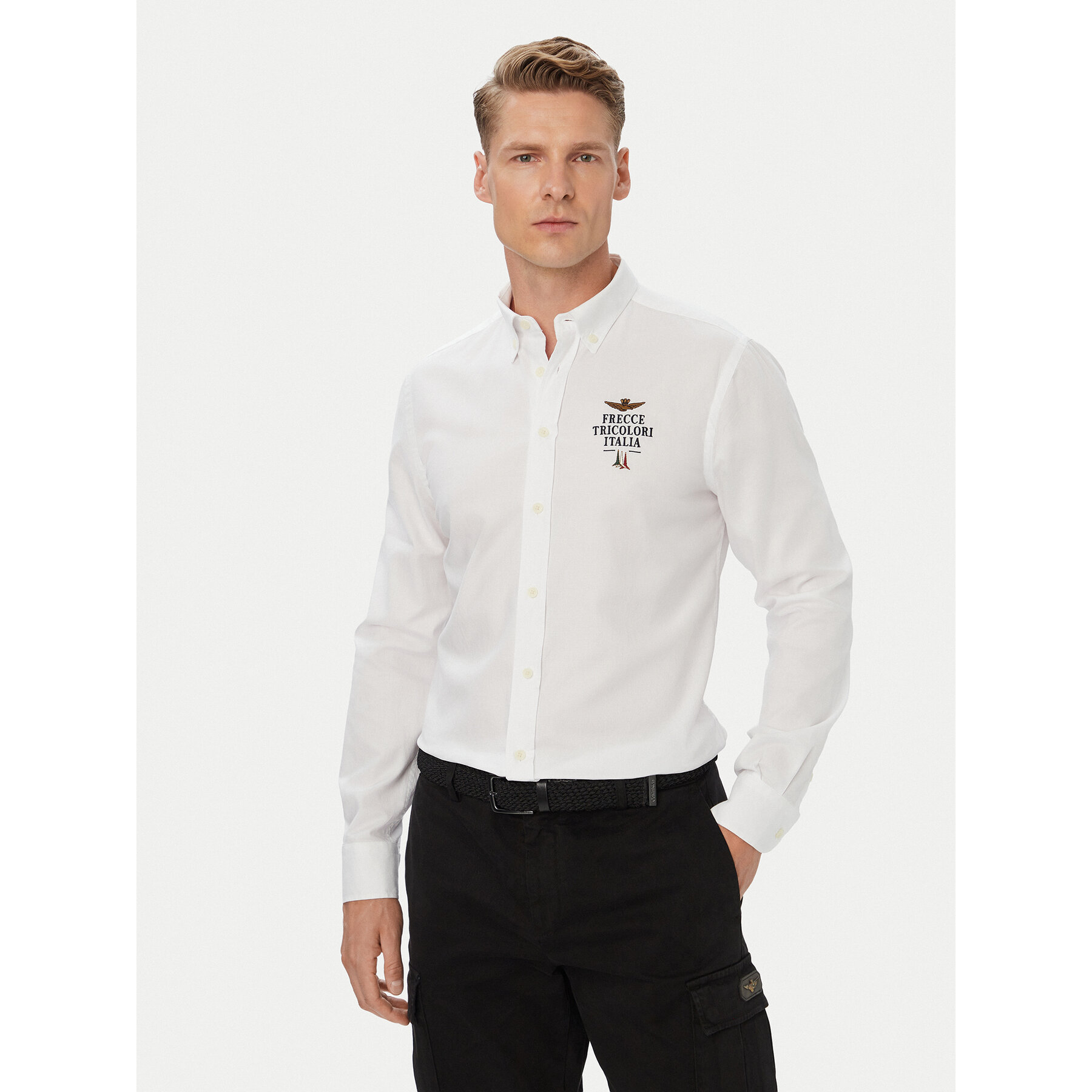 Aeronautica Militare Hemd 262CA1334UCT04409 Weiß Regular Fit