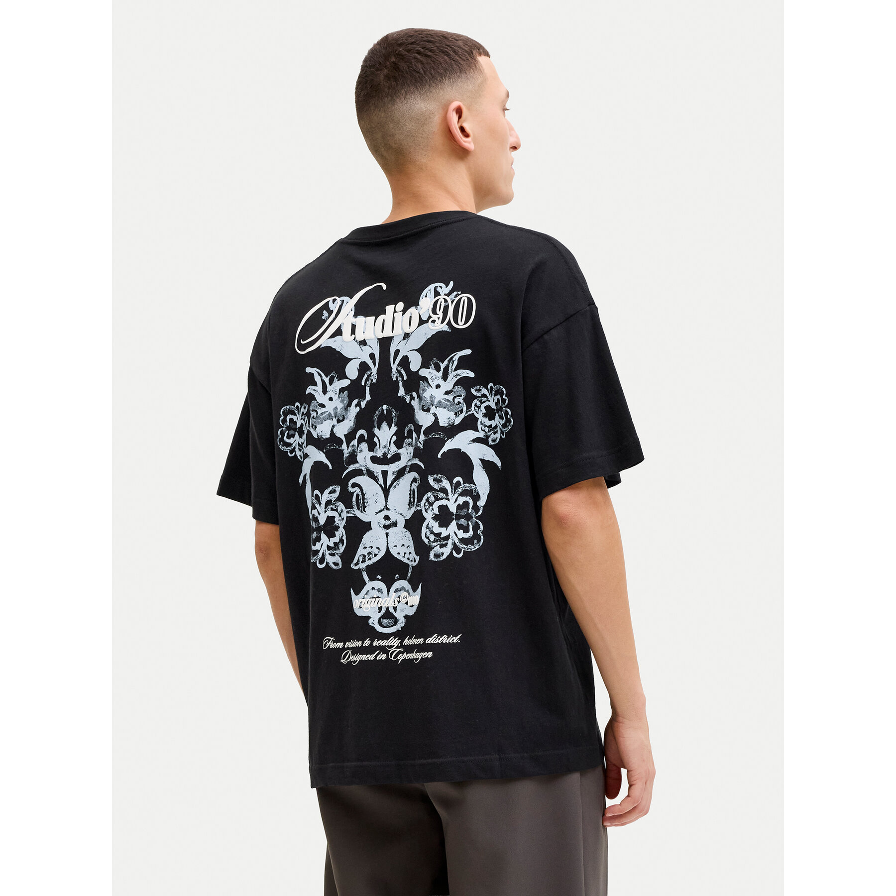 Jack & Jones T-shirt Montauk Back 12290892 Crna Regular Fit