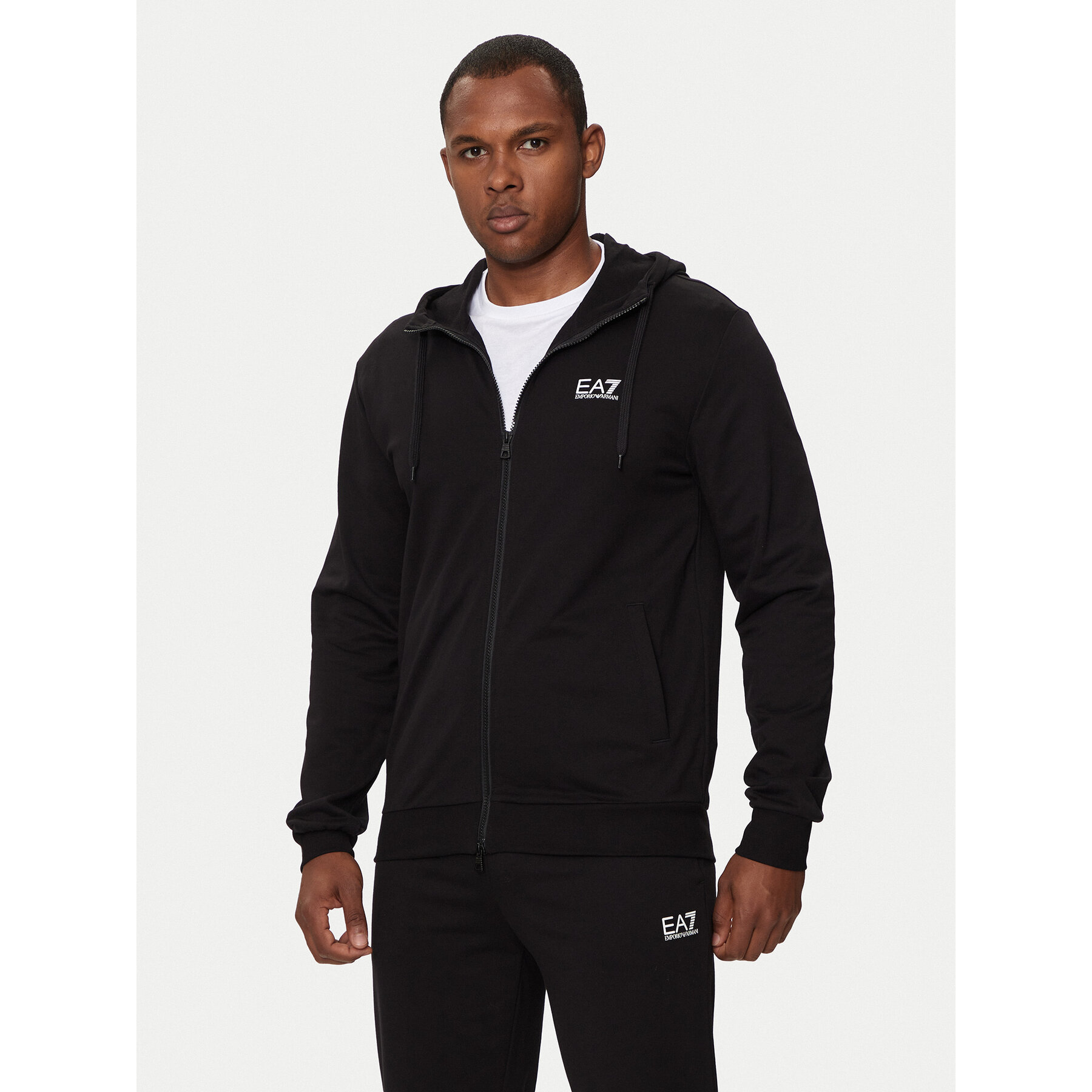 EA7 Emporio Armani Sweatshirt 8NPM33 PJVRZ 1200 Schwarz Regular Fit