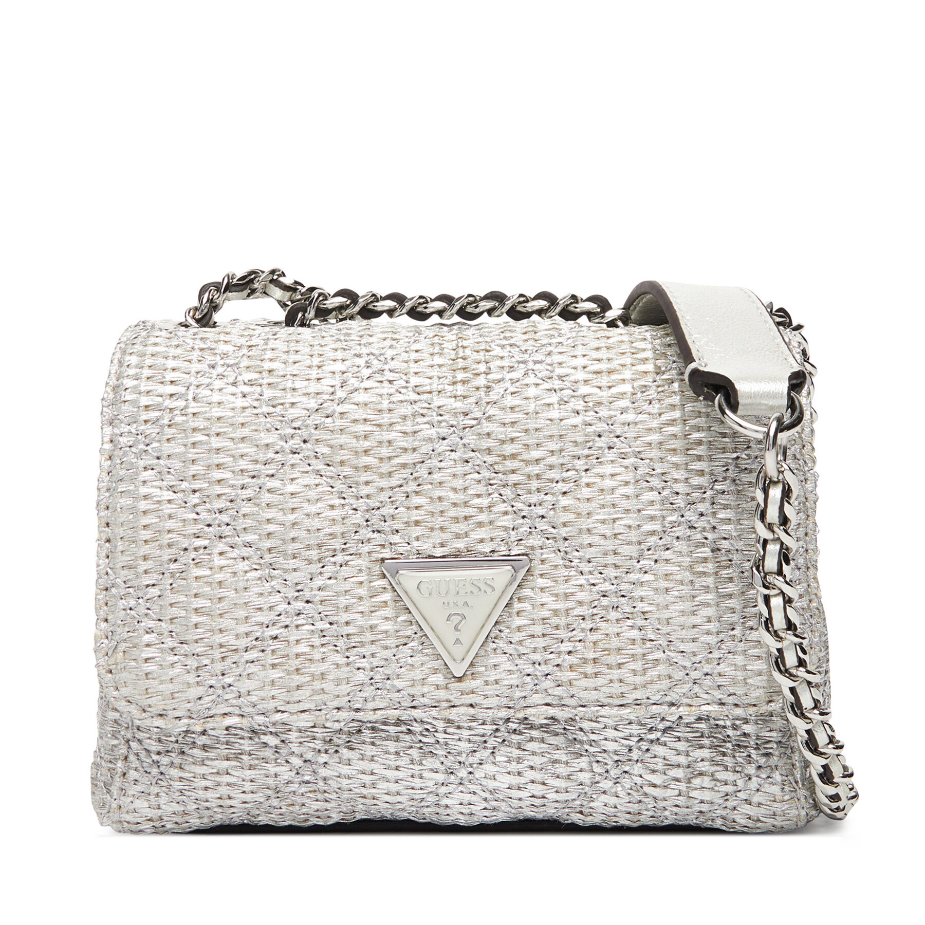 Geantă Guess Giully II Mini HWQM96 73740 Argintiu