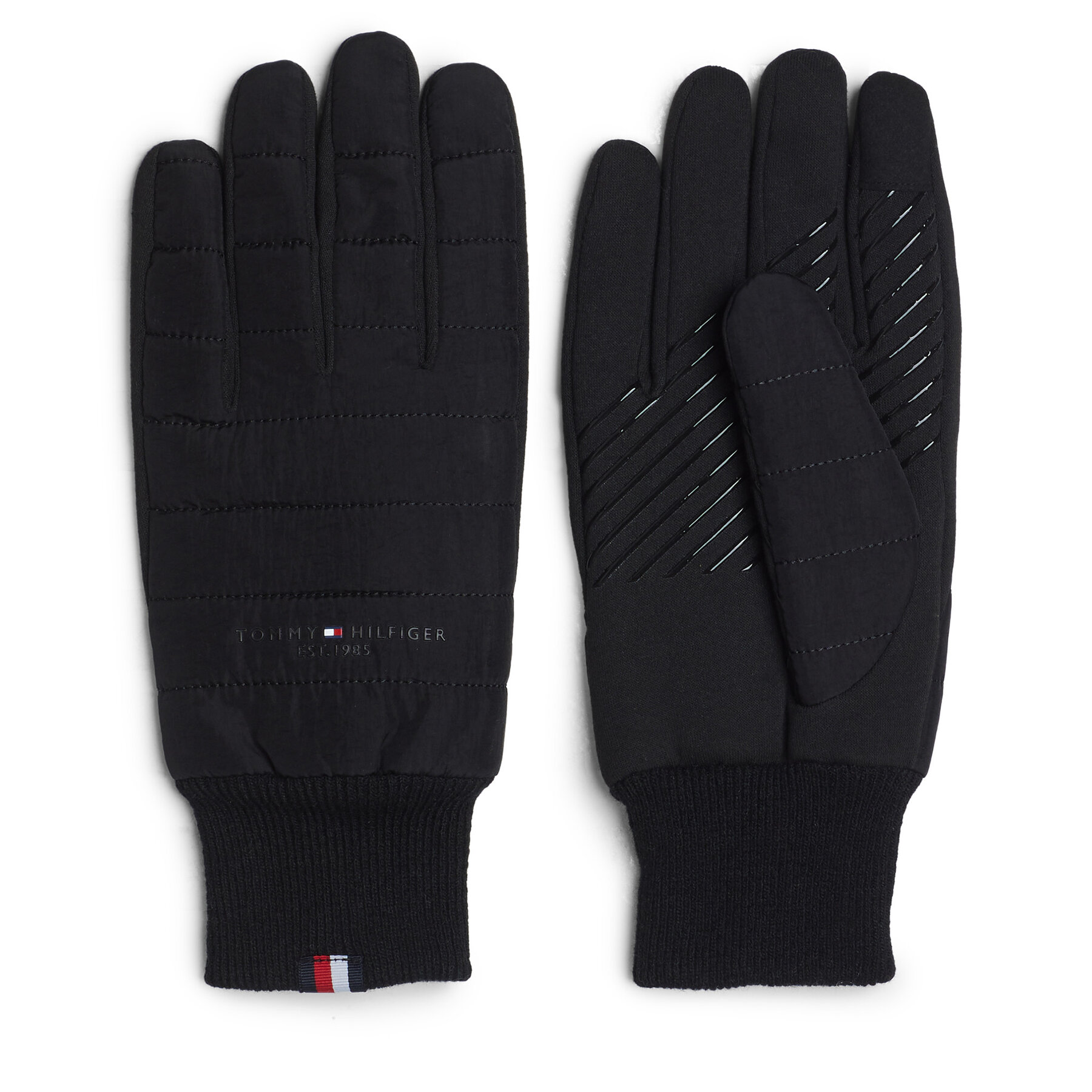 Guantes de hombre Tommy Hilfiger Th Established Mix Nylon Gloves AM0AM07884 Negro