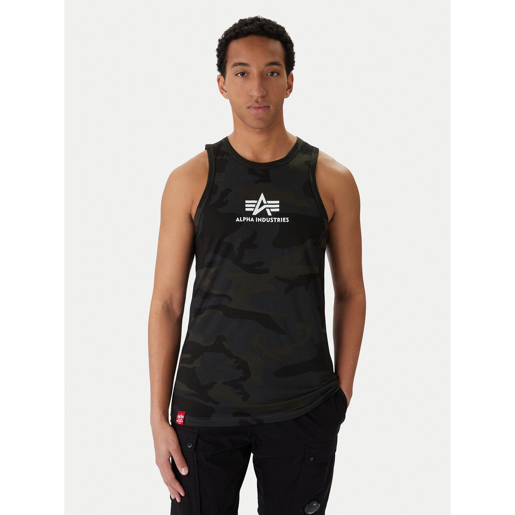 Alpha Industries Tank top Basci Camo 126566C Siva Regular Fit