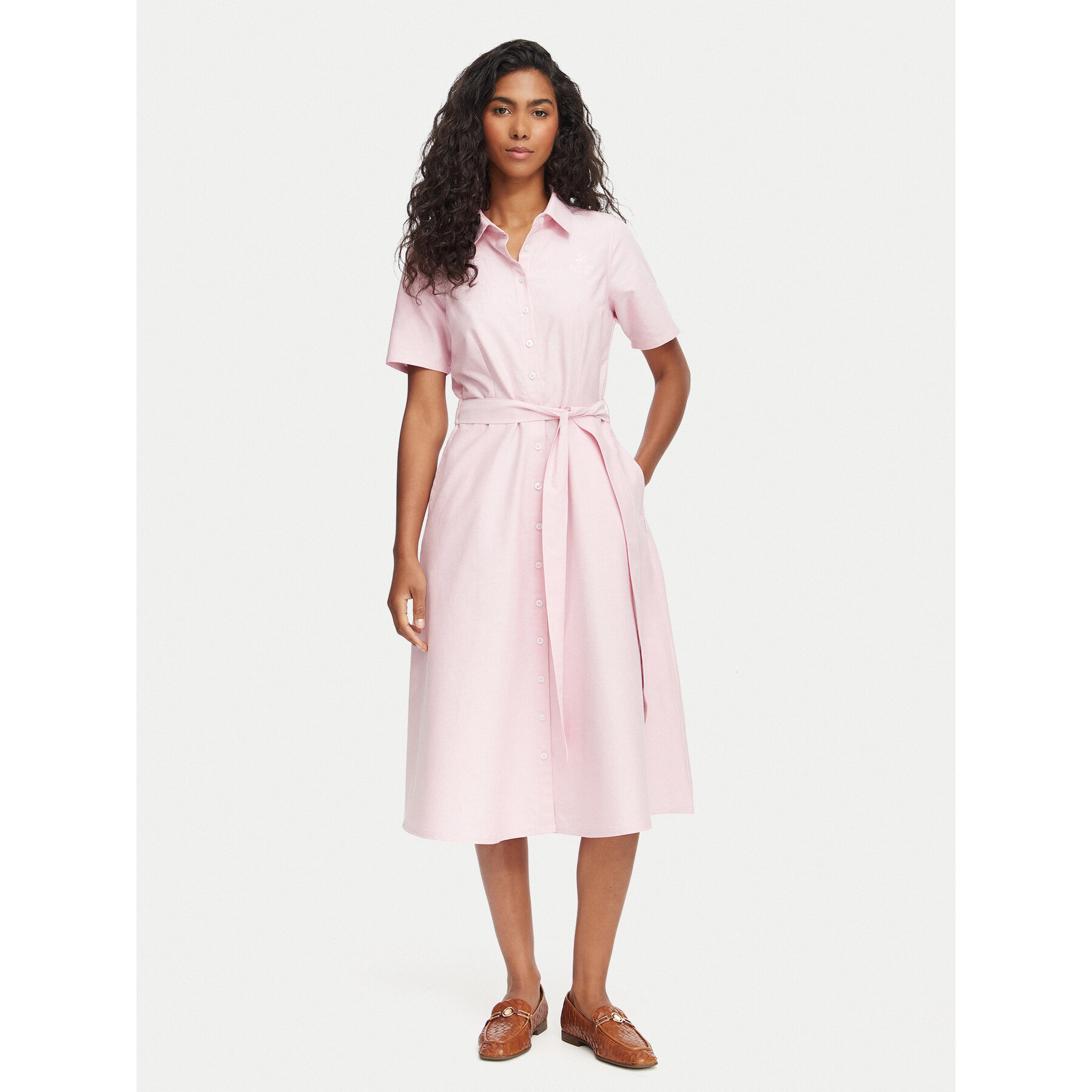 Beverly Hills Polo Club Hemdkleid L3631 Rosa Regular Fit