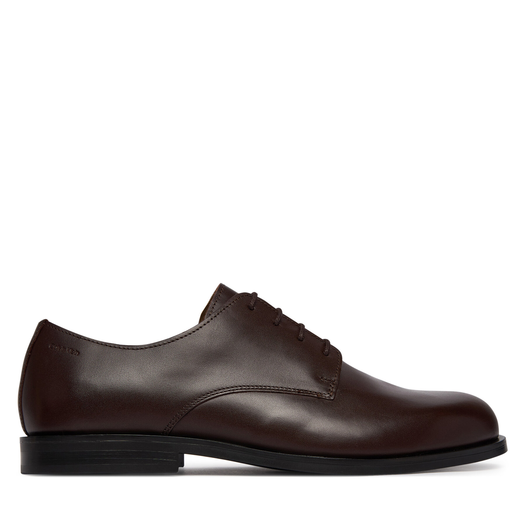 Poltopánky Calvin Klein Ess Rubber Derby Lth HM0HM02056 Hnedá