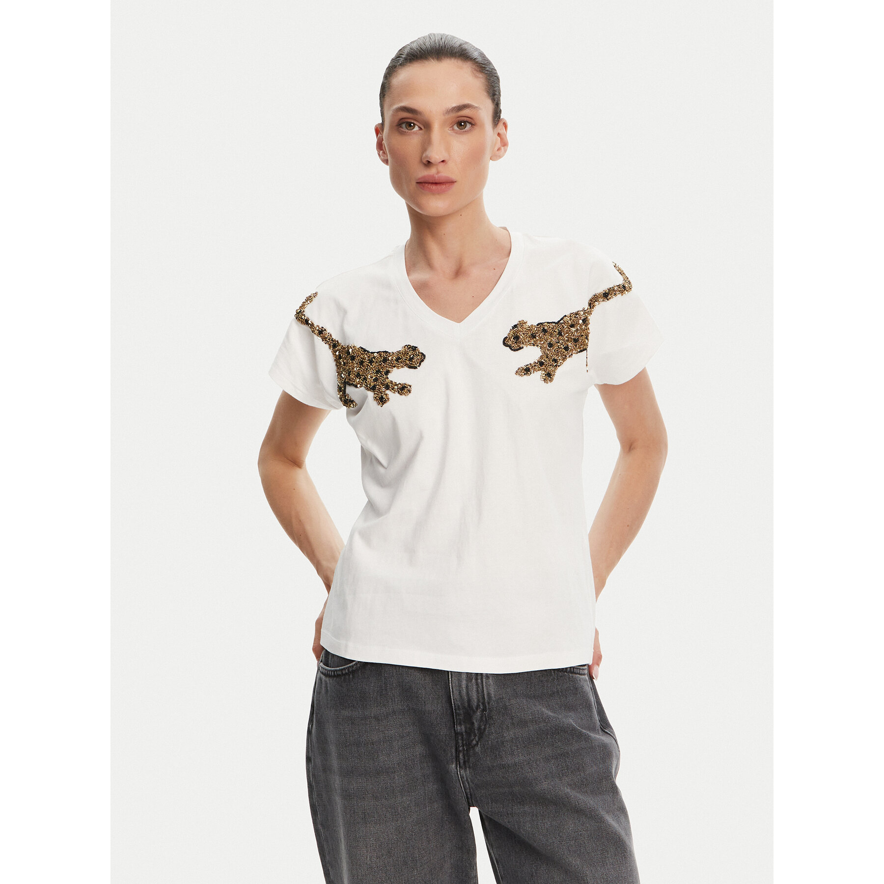 LOLA CASADEMUNT T-shirt MS2515018 Bijela Relaxed Fit