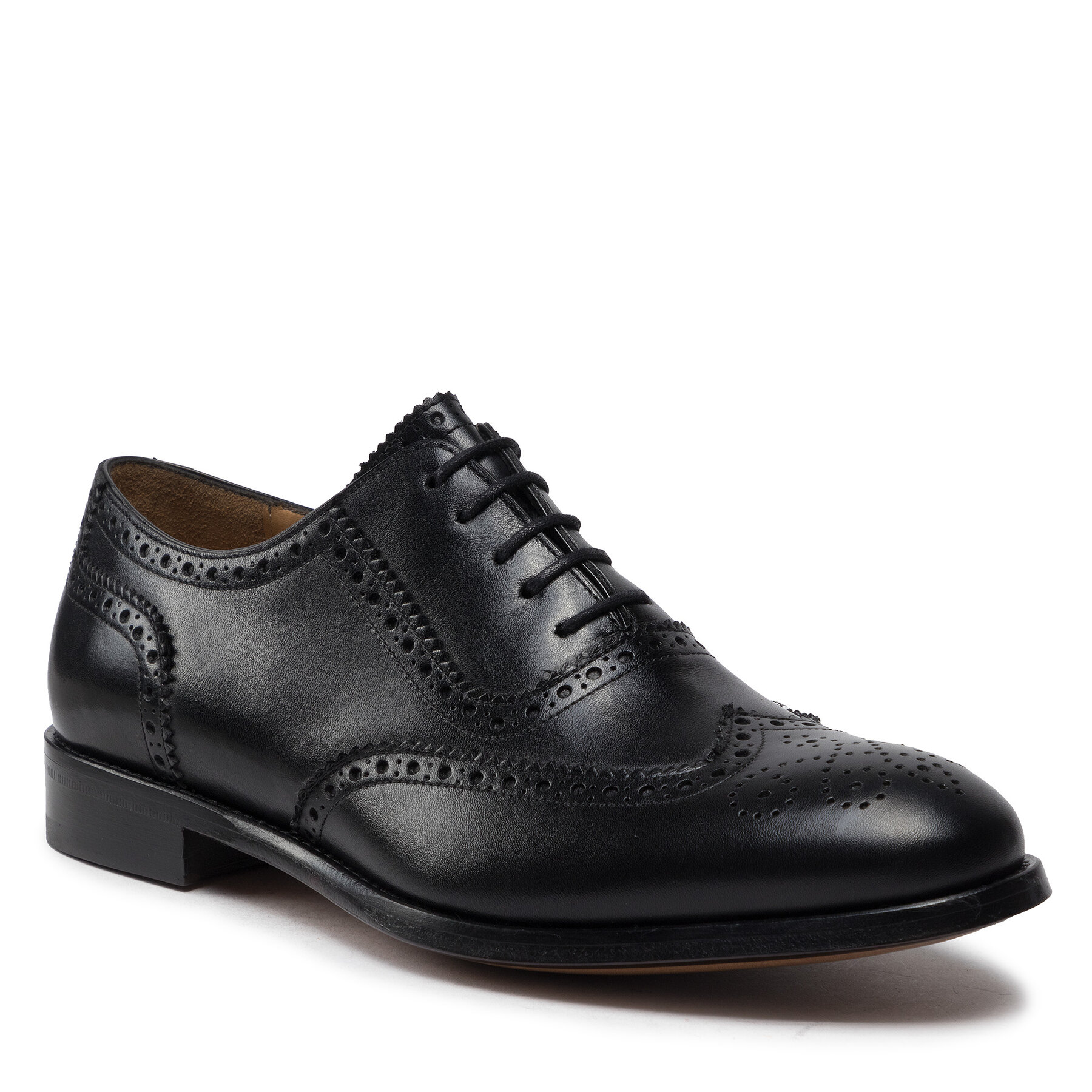 Pantofi Lord Premium Brogues 5501 Black L01 5501 imagine 2022 reducere