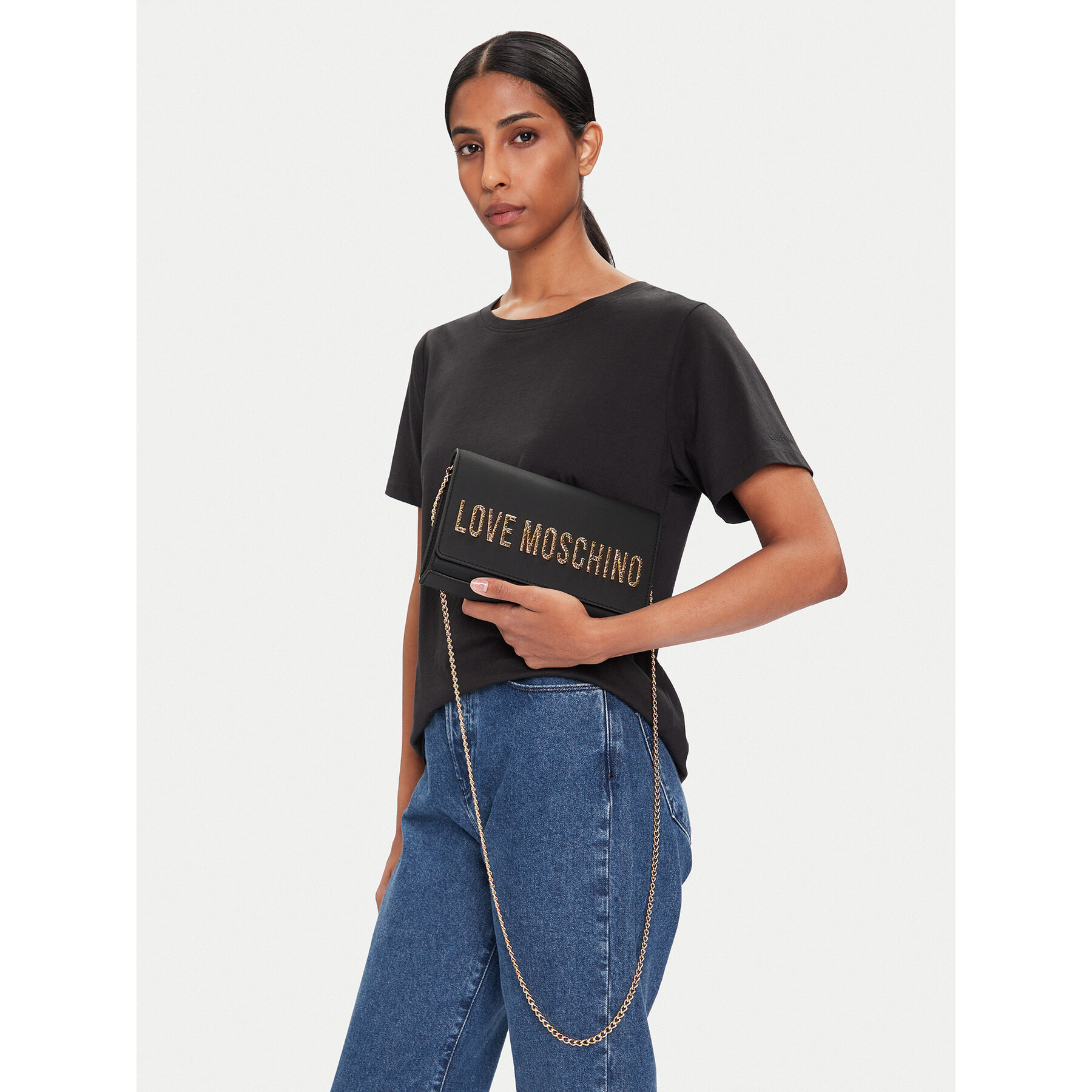 Ročna torba LOVE MOSCHINO JC4121PP0NKD000A Črna