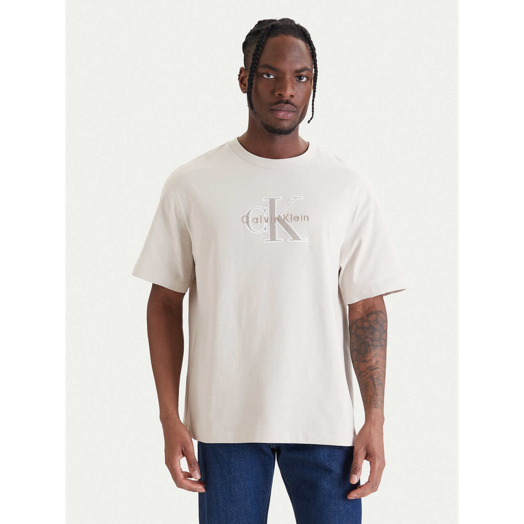 Calvin Klein Jeans T-Shirt LV04RF819G Beige Regular Fit