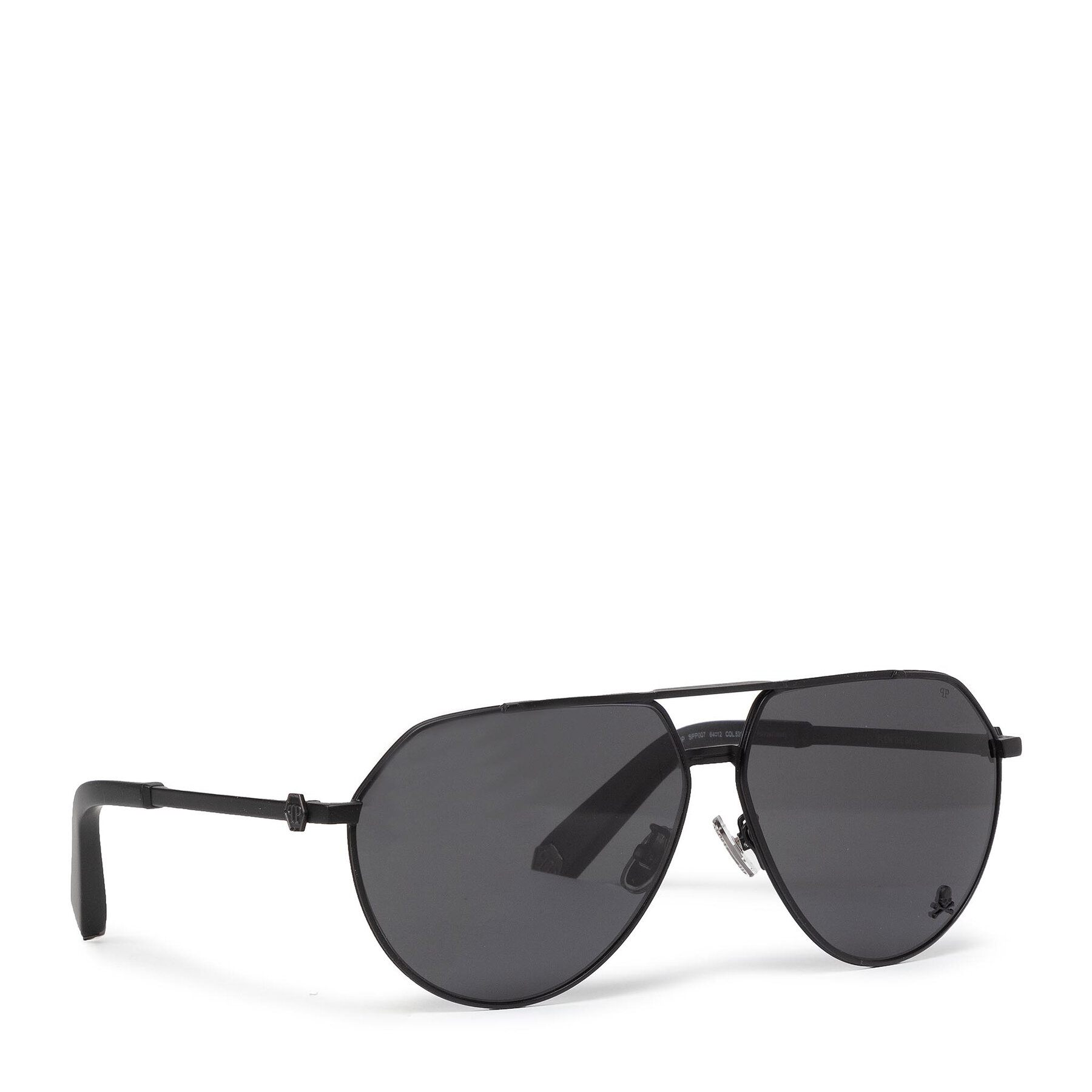 Ochelari de soare PHILIPP PLEIN The Skull SPP007M Total Semi Matt Black 531P 531P imagine noua