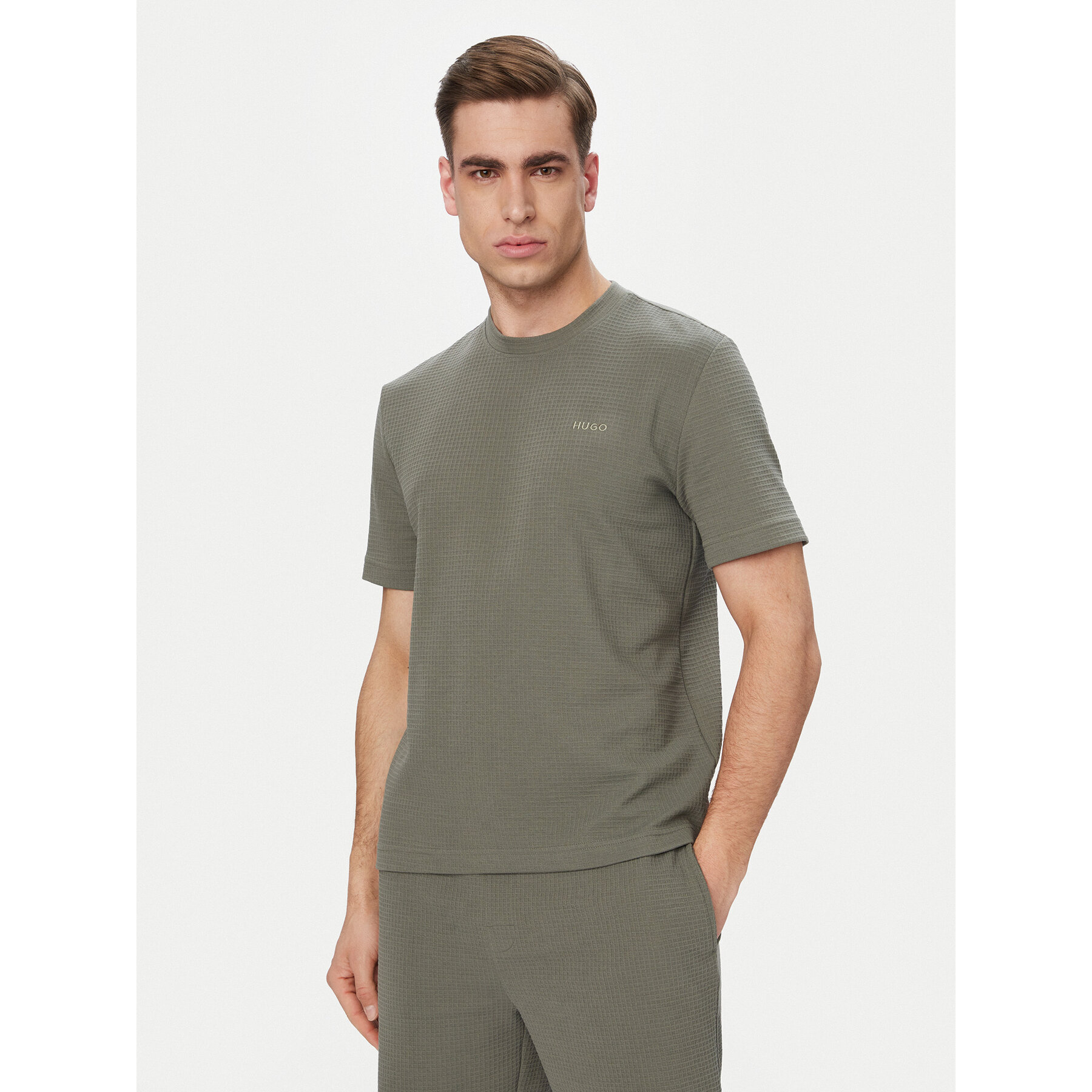 HUGO T-Shirt Austin 50532011 Dunkelgrün Regular Fit