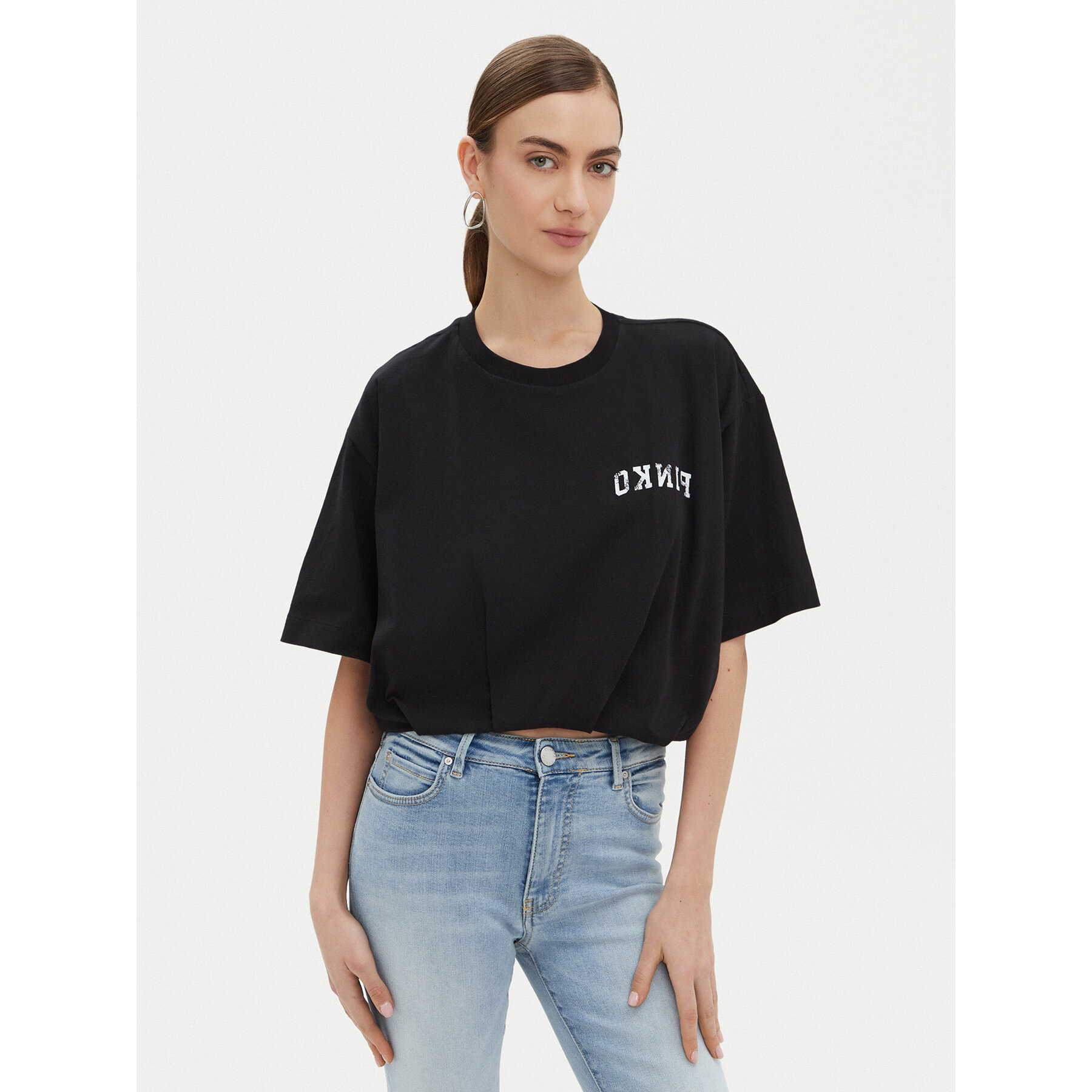 PINKO T-Shirt Torrone 104257 Μαύρο Regular Fit