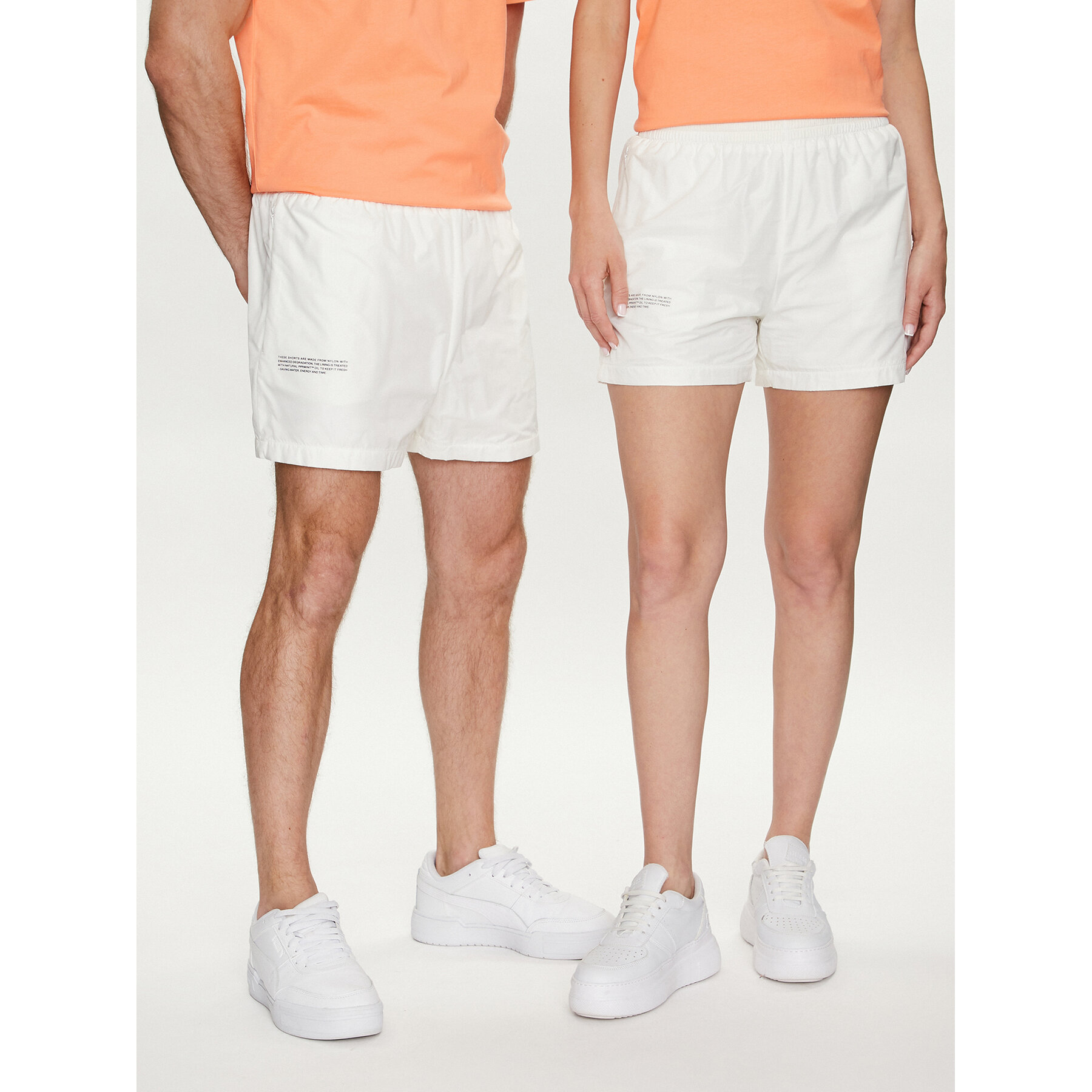 Pangaia Sportshorts Enhanced Degradation Weiß Loose Fit