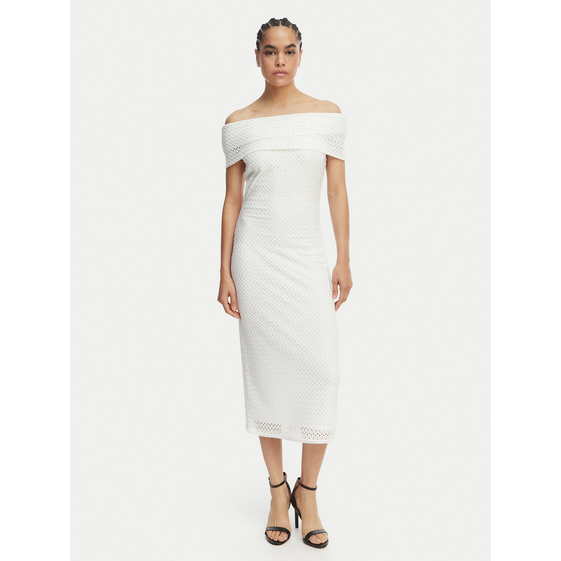 MICHAEL Michael Kors Kleid für den Alltag MS683E1KS1 Weiß Slim Fit
