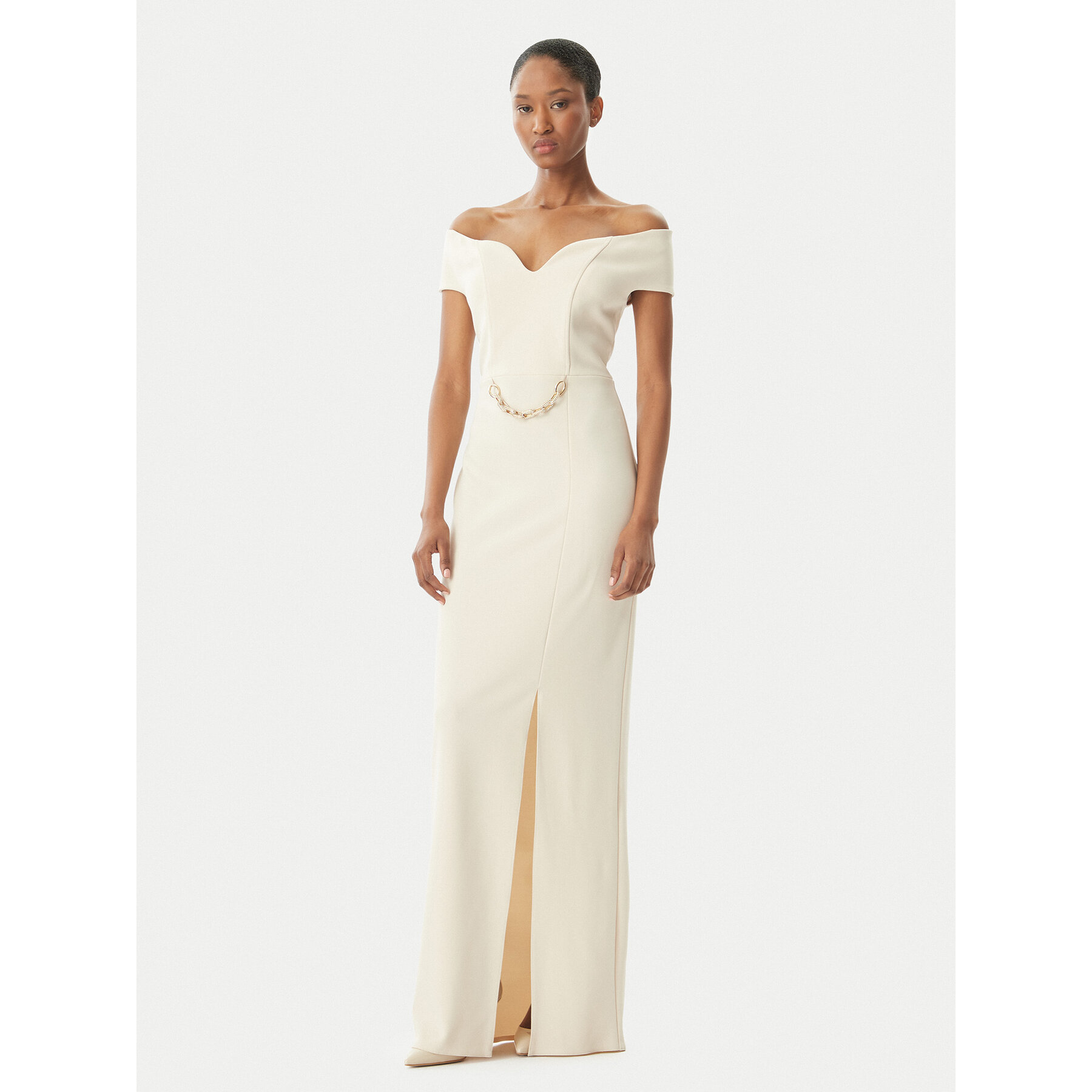 Rinascimento Abendkleid CFC0123610003 Beige Regular Fit