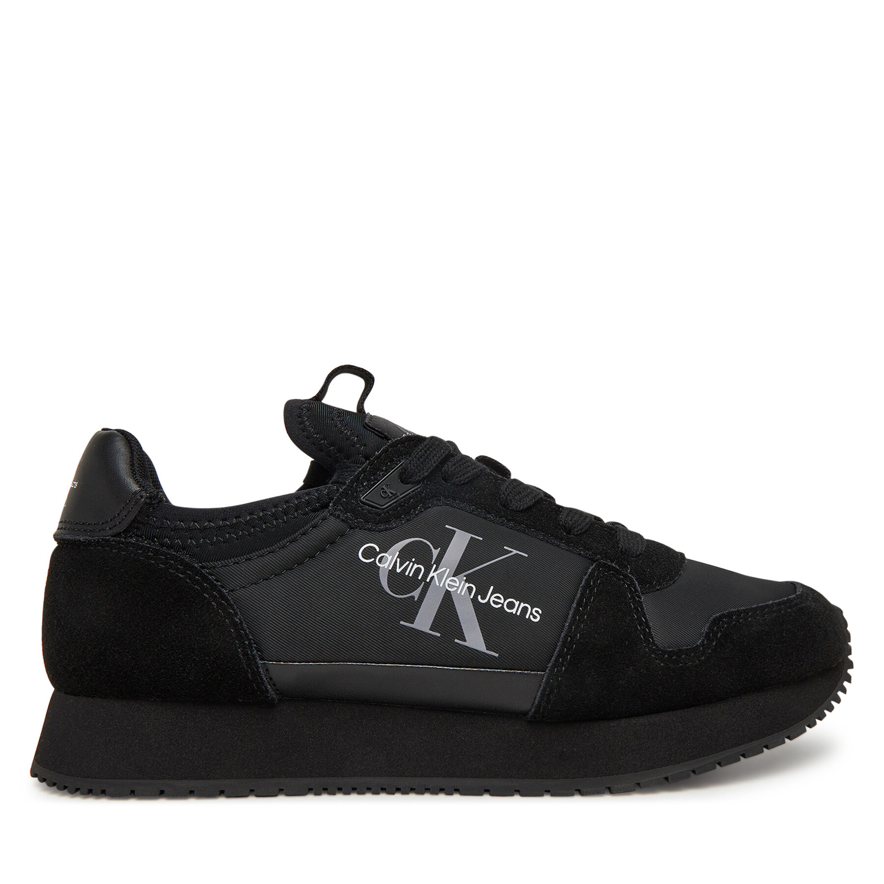 Dámske Sneakersy Calvin Klein Jeans, Rozmer: 37, Čierna, Runner Sock Laceup Ny-Lth Wn YW0YW00840