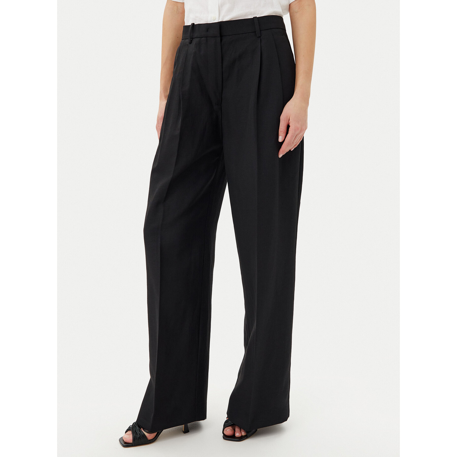 Tommy Hilfiger Stoffhose WW0WW45460 Schwarz Relaxed Fit