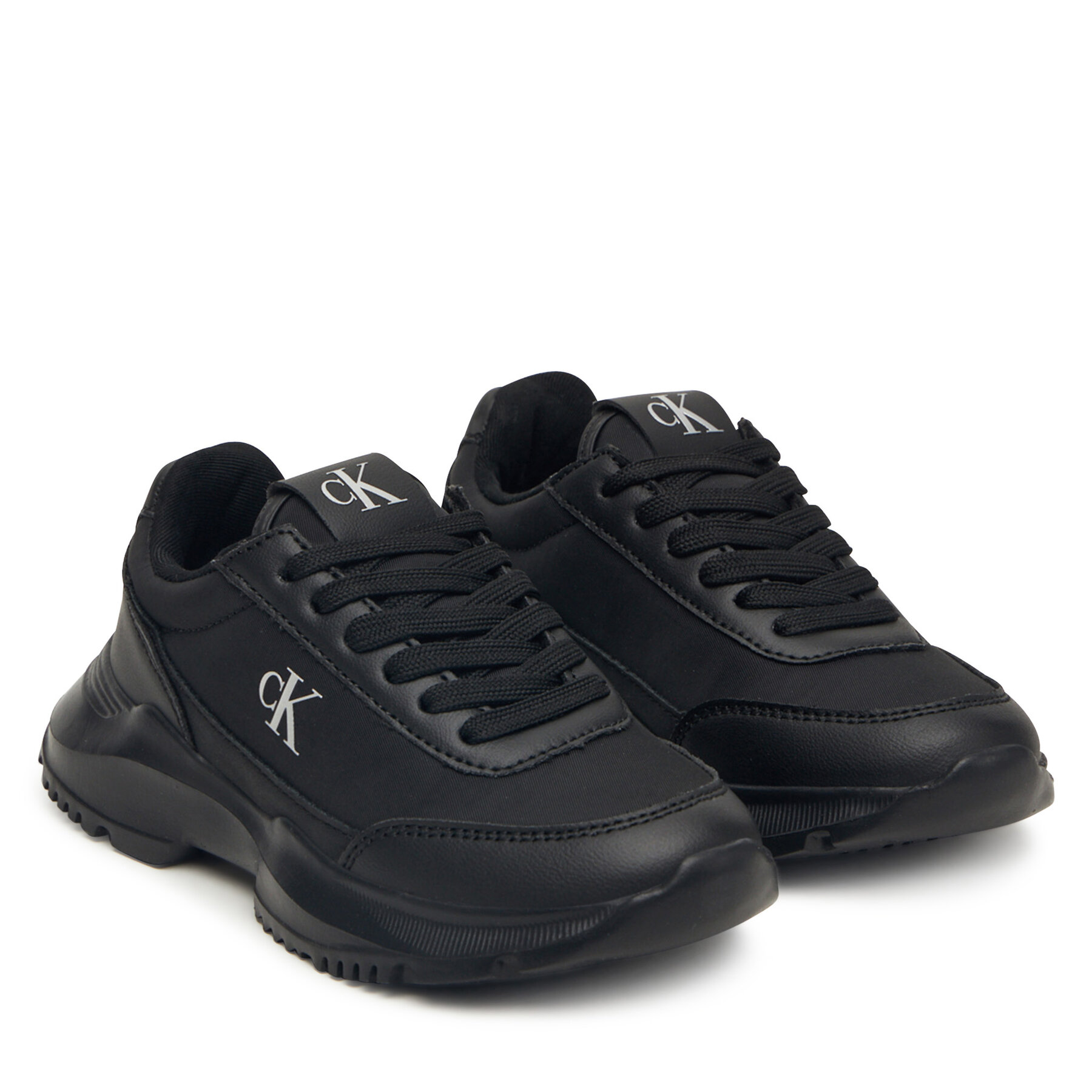Sneakers Calvin Klein Low Cut Lace Up V3A9-83105-1695 S Negru
