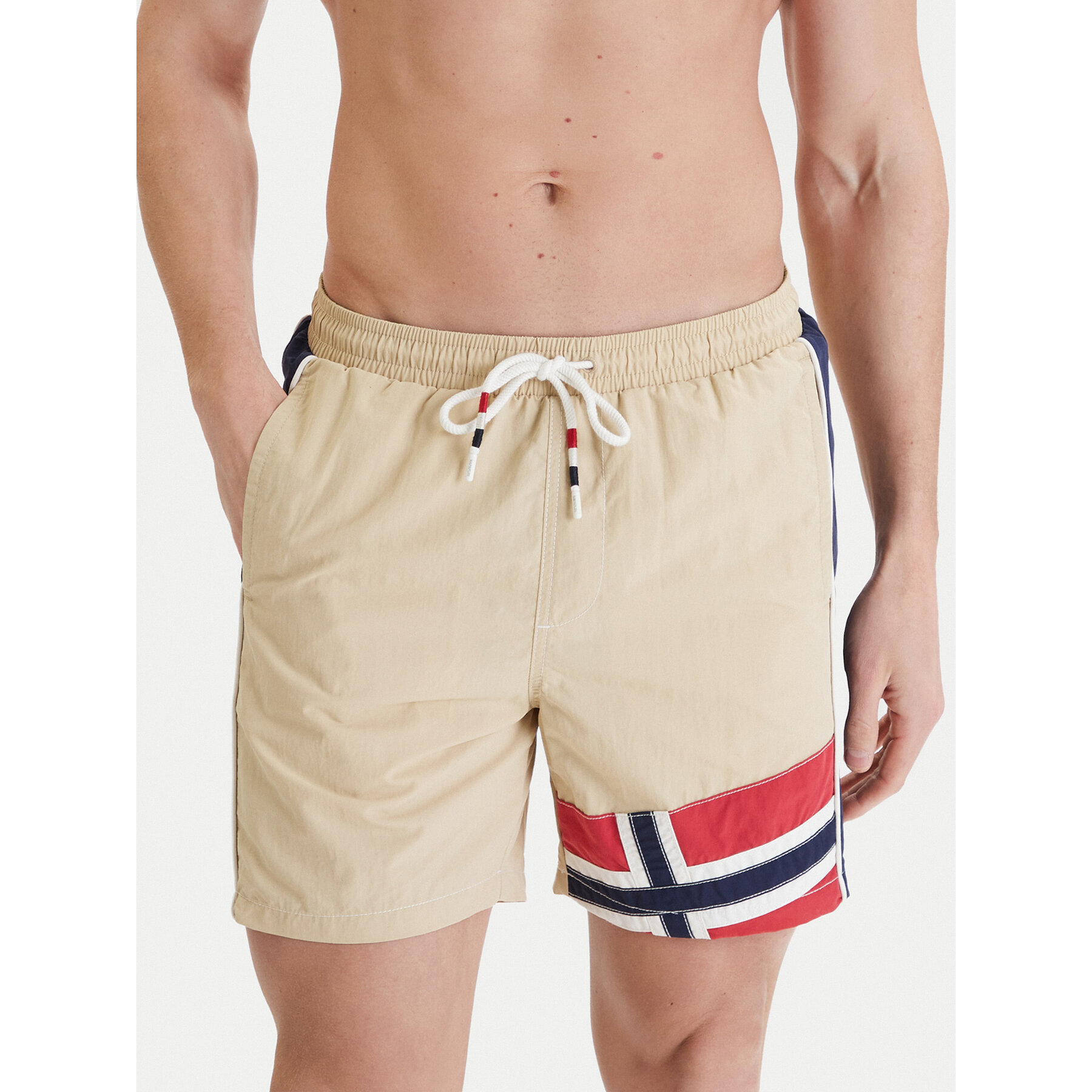 Napapijri Badeshorts V-Reflect NP0A4G6H Beige Regular Fit
